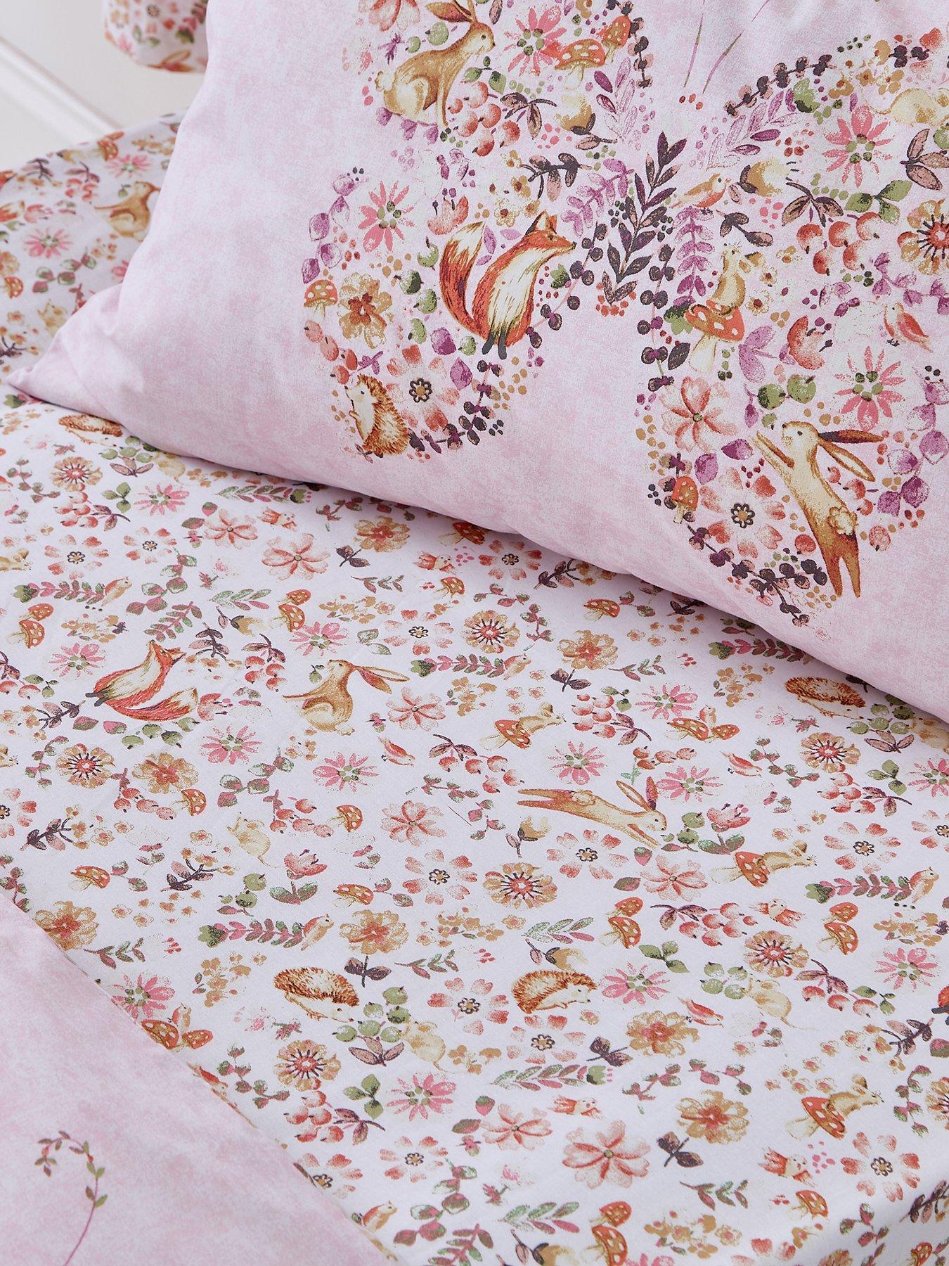 Catherine Lansfield Enchanted Butterfly Fitted Sheet - Pink