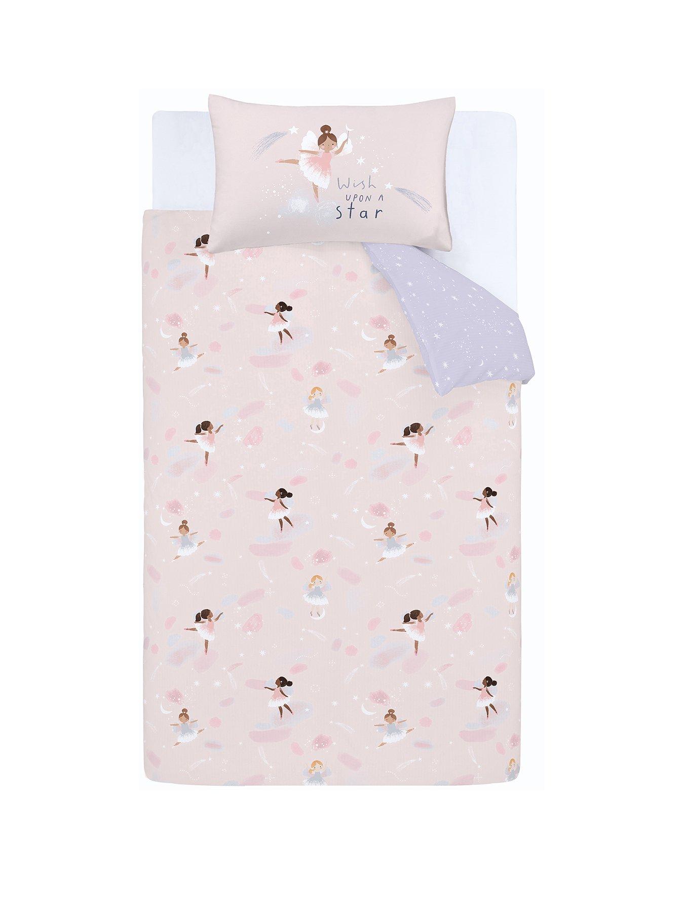  image of catherine-lansfield-dancing-fairies-duvet-cover-set-pink