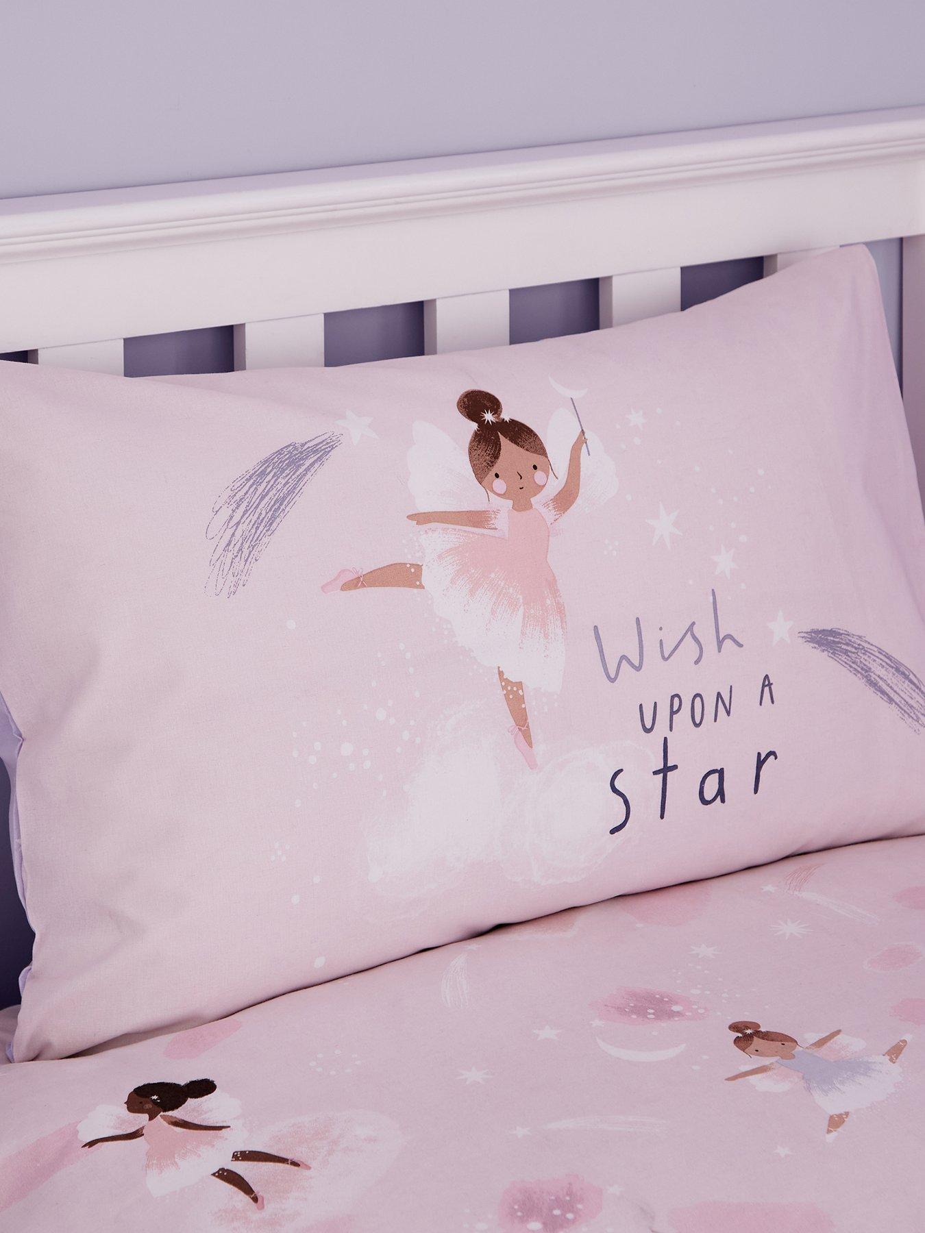  image of catherine-lansfield-dancing-fairies-duvet-cover-set-pink