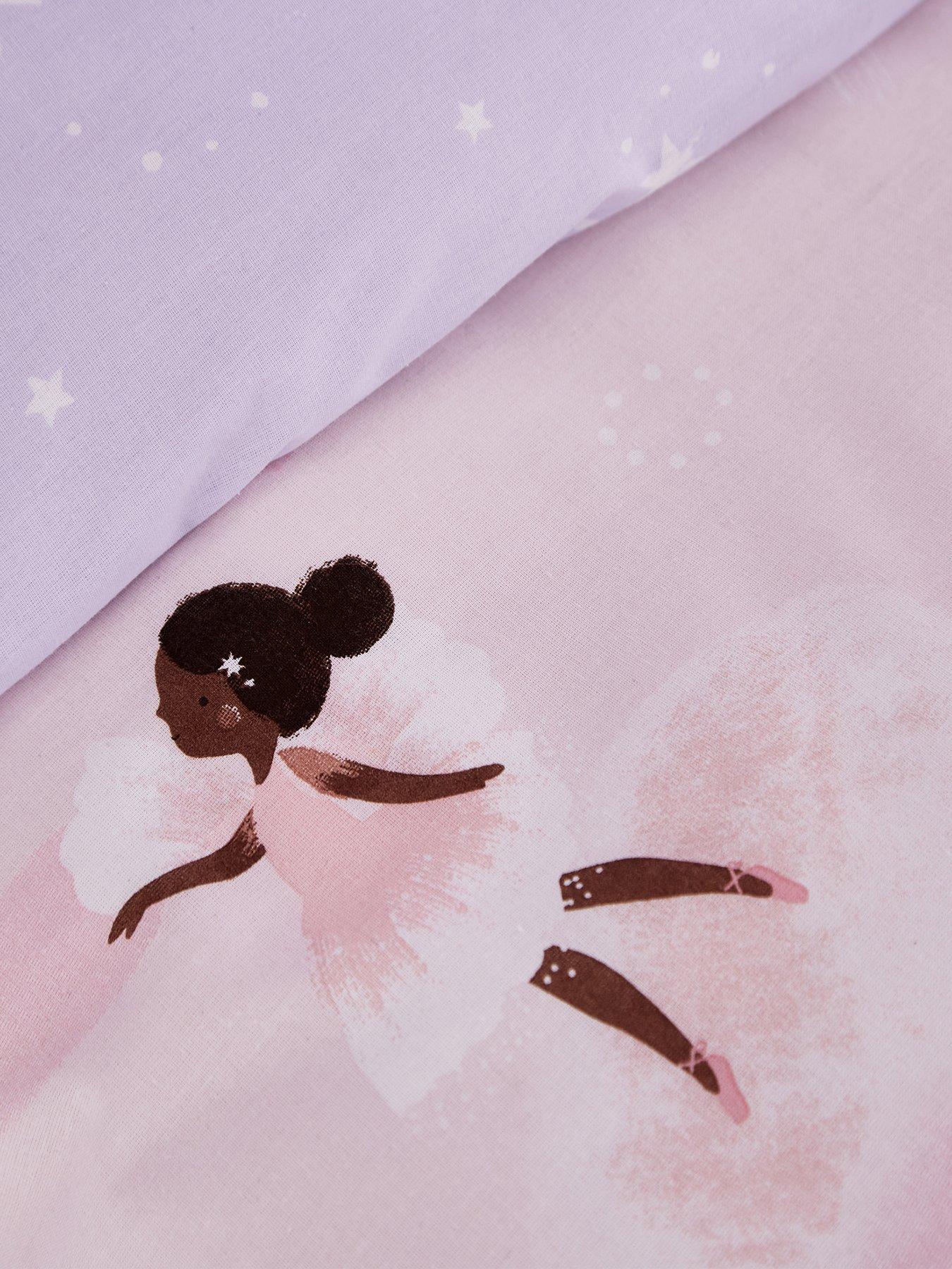 image of catherine-lansfield-dancing-fairies-duvet-cover-set-pink