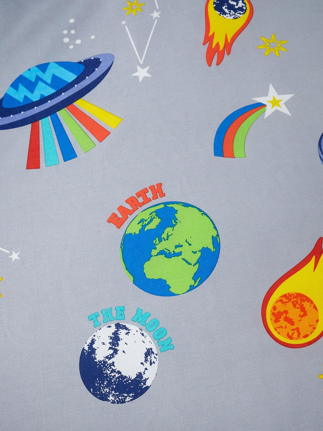 Image 3 of 4 of Catherine Lansfield Lost in Space Fitted Sheet - Grey