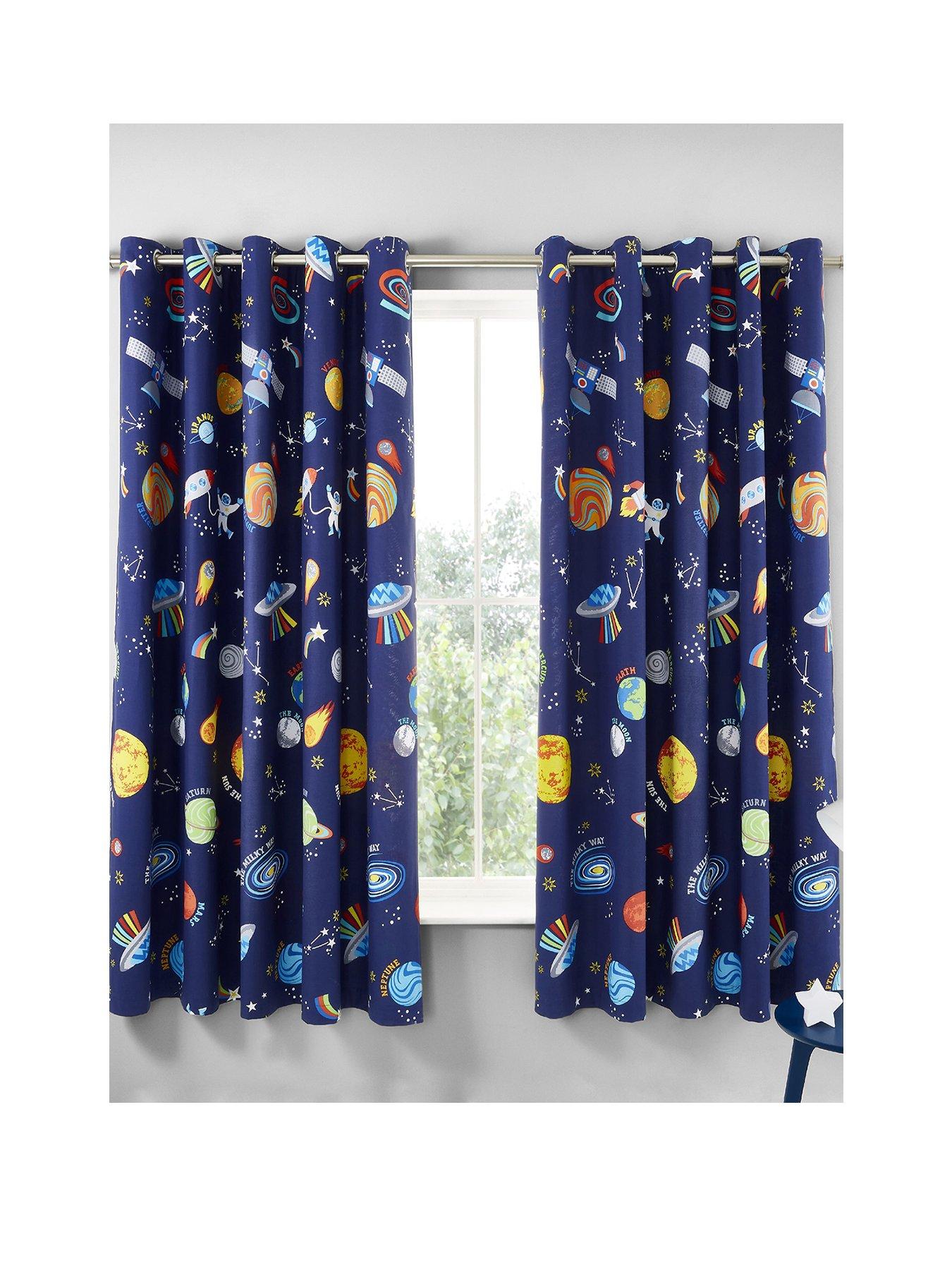 Catherine Lansfield Lost in Space Reversible Eyelet Curtains