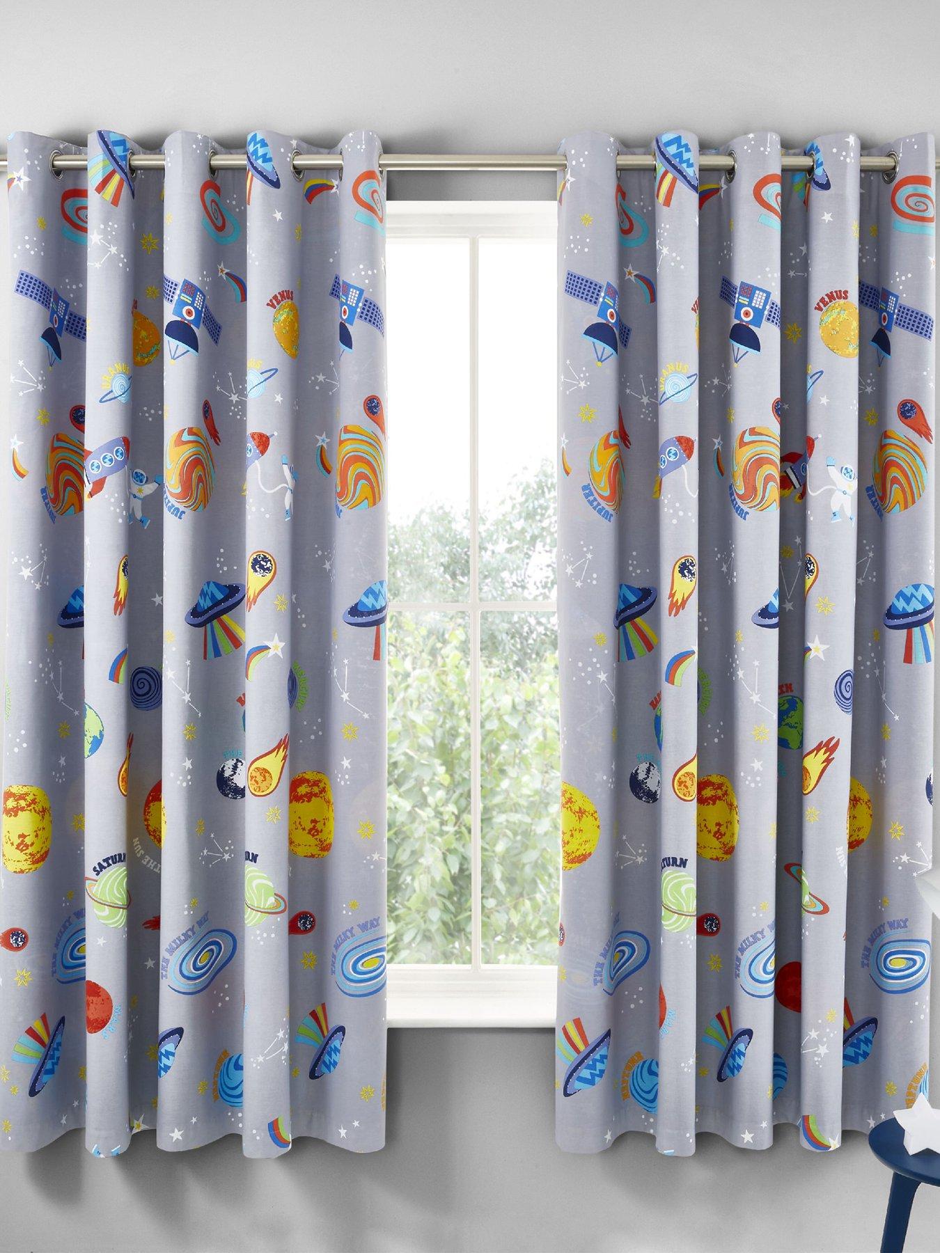  image of catherine-lansfield-lost-in-space-reversible-eyelet-curtains-w168xd183cmw66xd72inches-blue