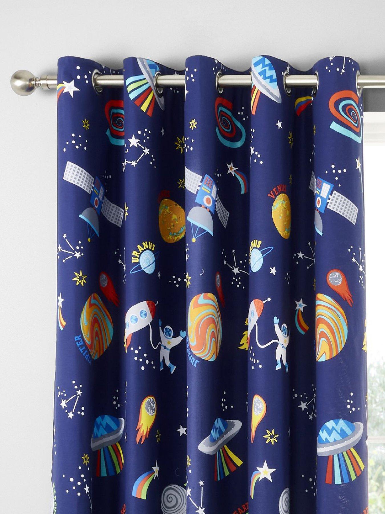  image of catherine-lansfield-lost-in-space-reversible-eyelet-curtains-w168xd183cmw66xd72inches-blue