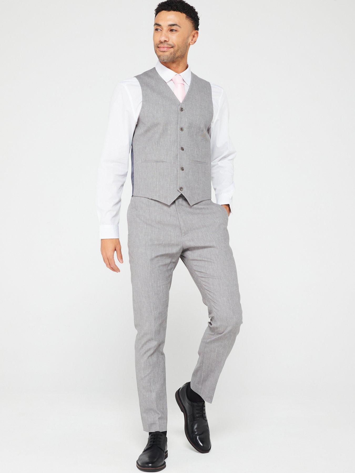  image of very-man-textured-waistcoat-grey