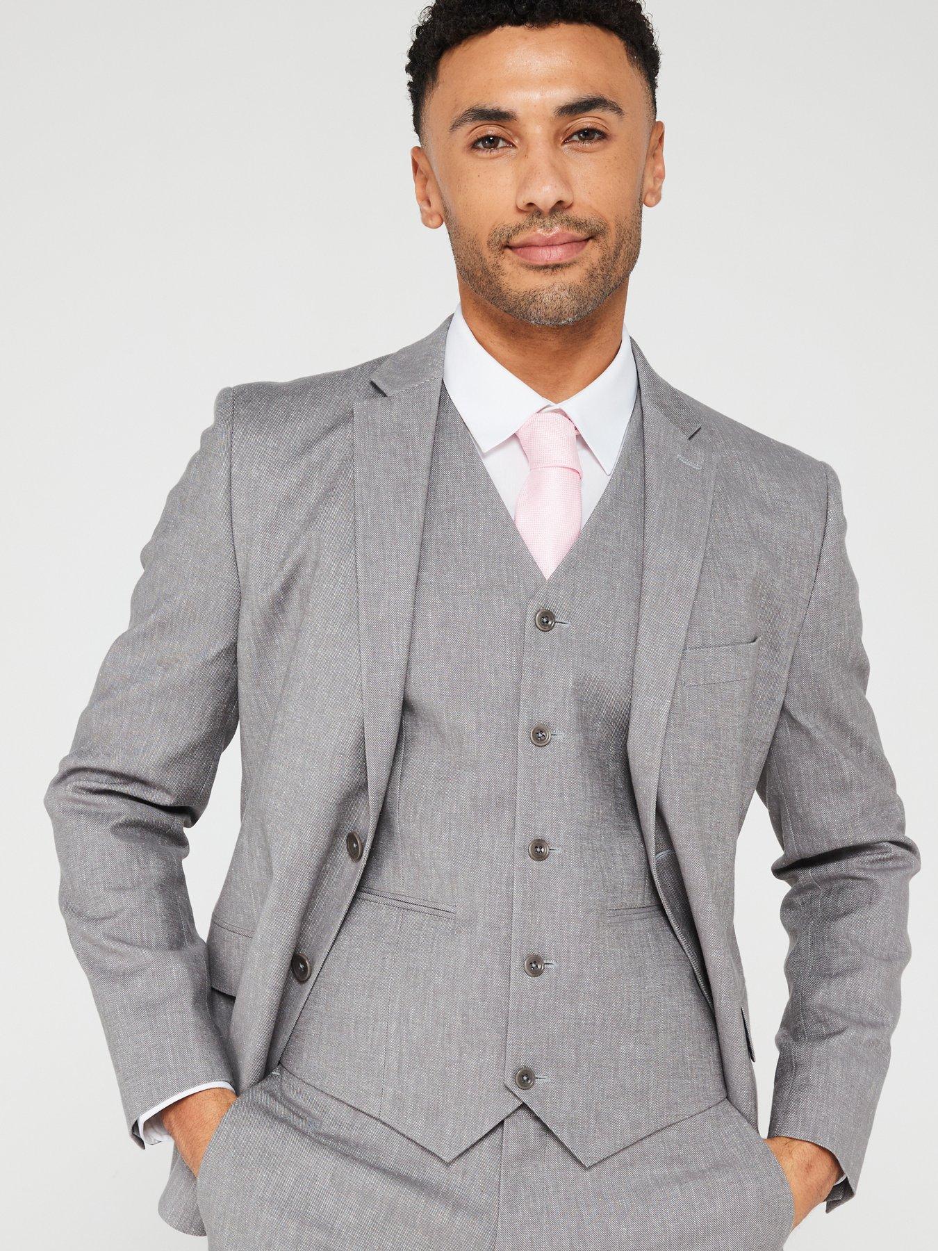  image of very-man-textured-waistcoat-grey