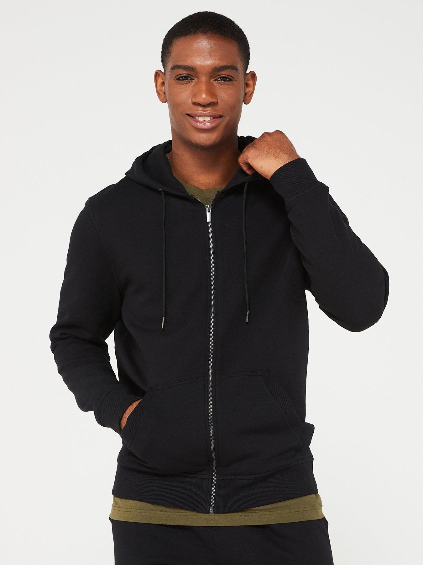 very-man-essentials-zip-throughnbsphoody-black