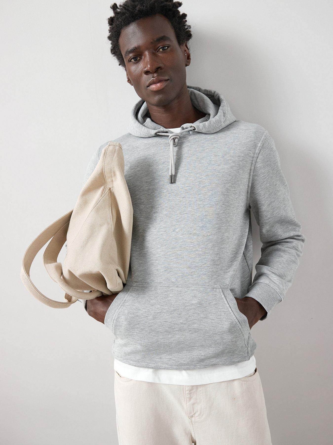 The Very Collection Cotton Rich Essential Overhead Hoody - Grey Marl