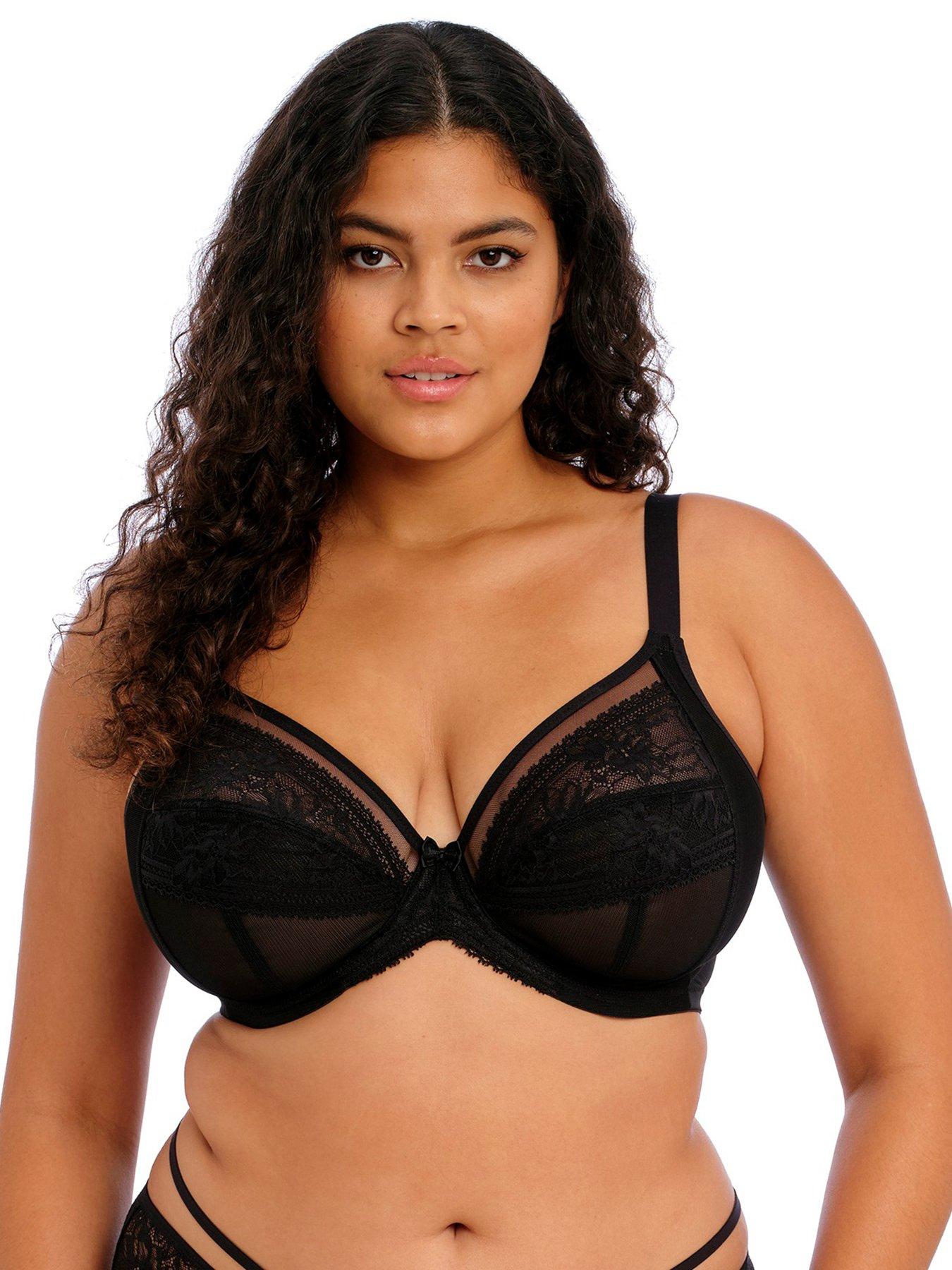 front image of elomi-kendra-underwired-plunge-bra-black