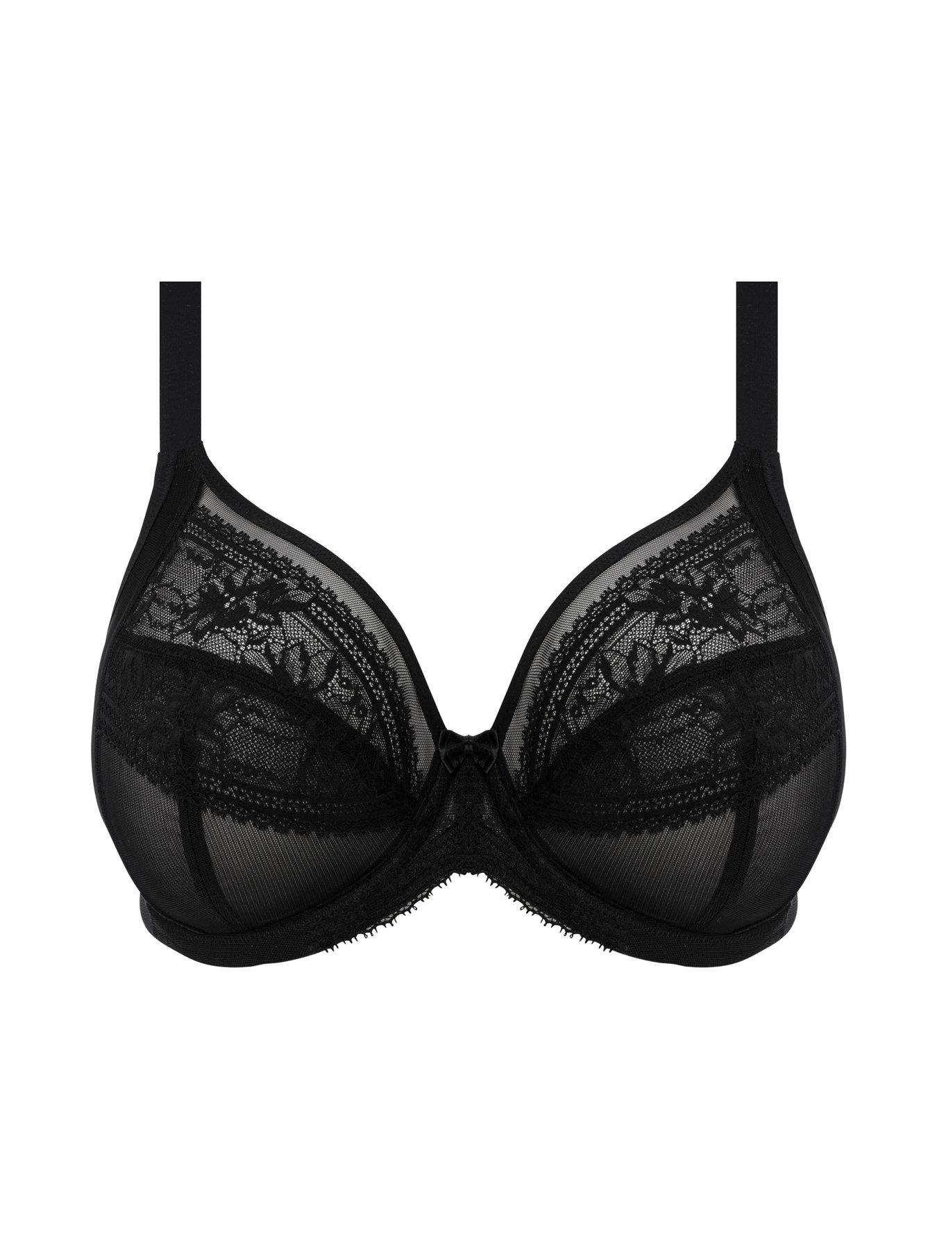  image of elomi-kendra-underwired-plunge-bra-black