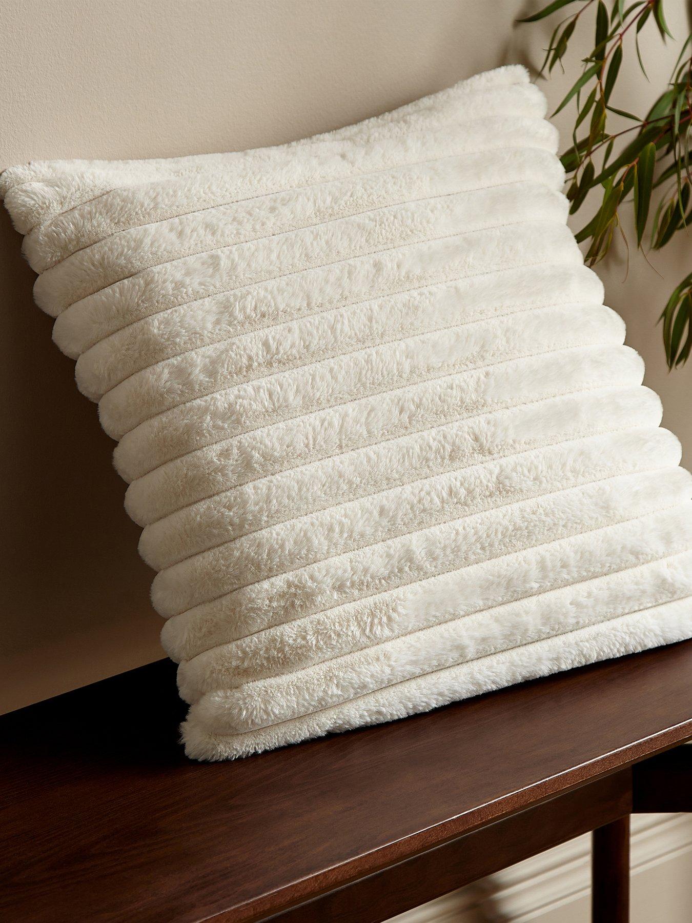 Image 1 of 6 of Catherine Lansfield Cosy Ribbed Cushion