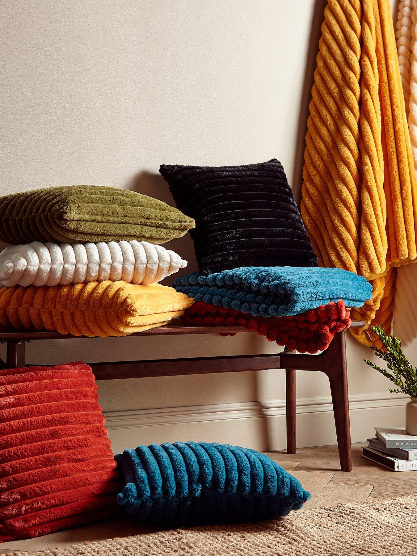 Image 5 of 6 of Catherine Lansfield Cosy Ribbed Cushion