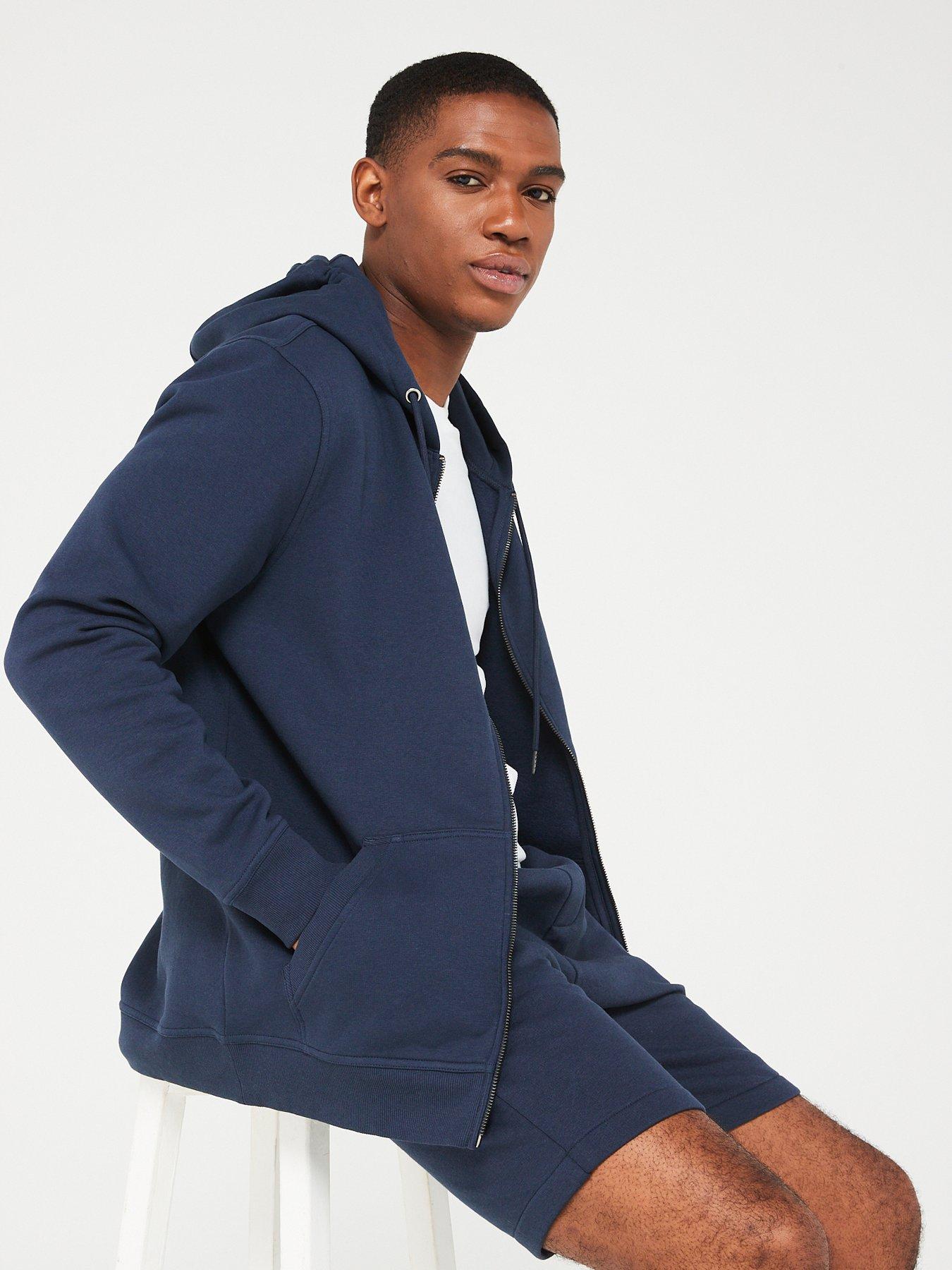  image of very-man-essential-zip-throughnbsphoodie--nbspnavy