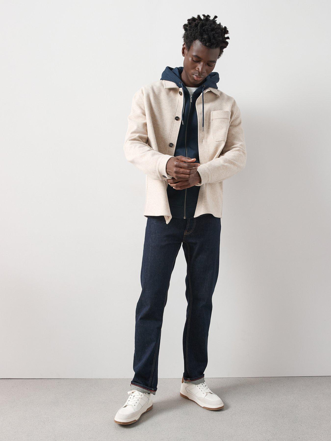 Image 6 of 6 of The Very Collection Mens Zip Through Cotton Blend Hoodie - Navy
