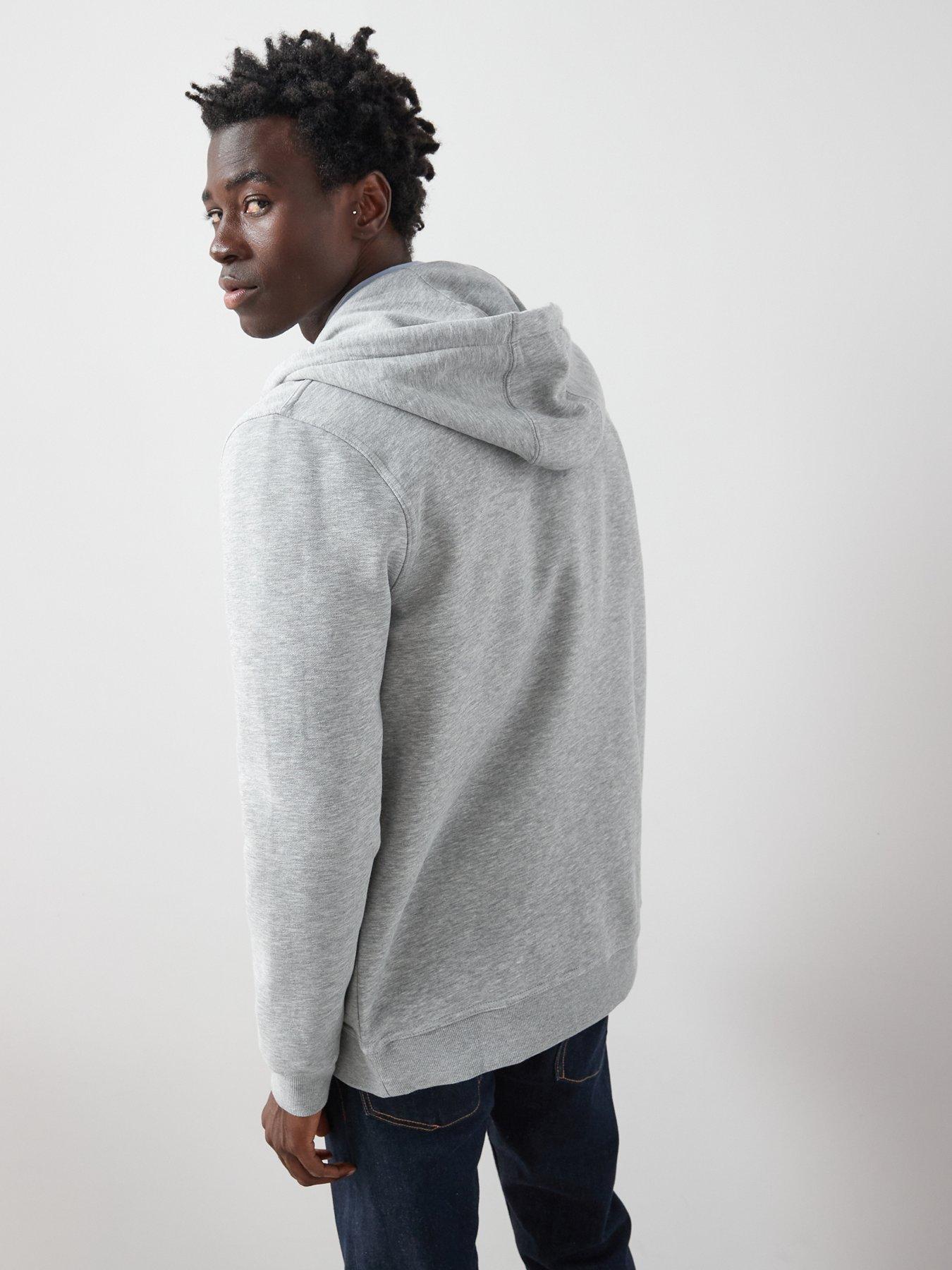 Image 2 of 6 of The Very Collection Cotton Rich Essential Zip Through Hoodie - Grey Marl