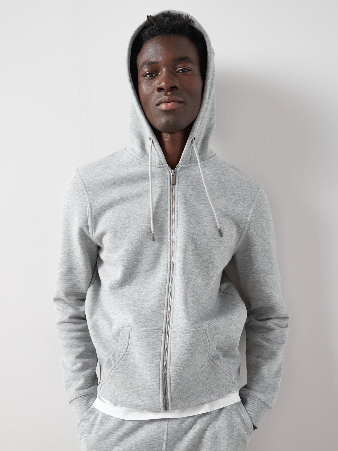 Image 5 of 6 of The Very Collection Cotton Rich Essential Zip Through Hoodie - Grey Marl