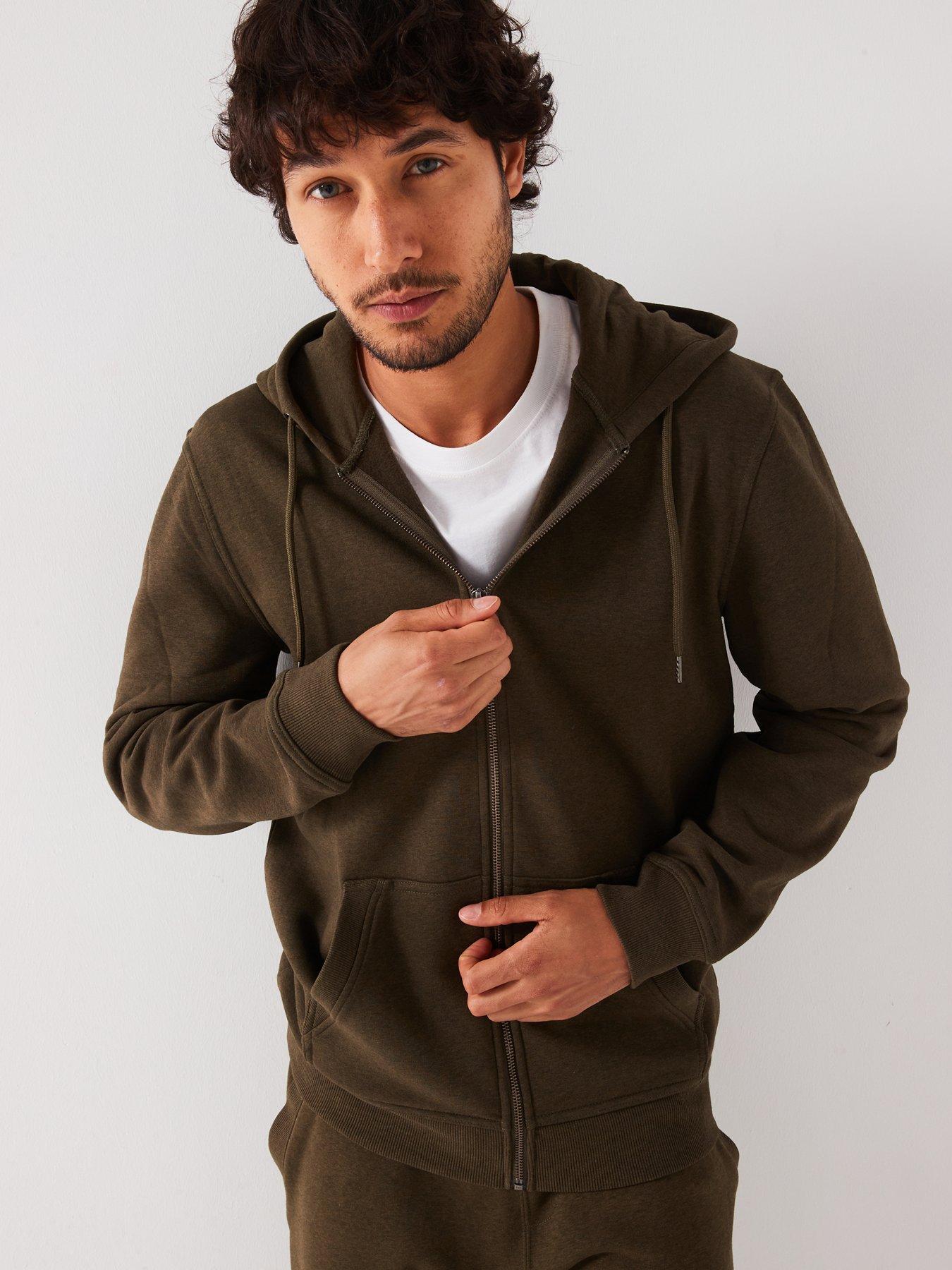 Everyday Essential Zip Through Hoodie Khaki littlewoods