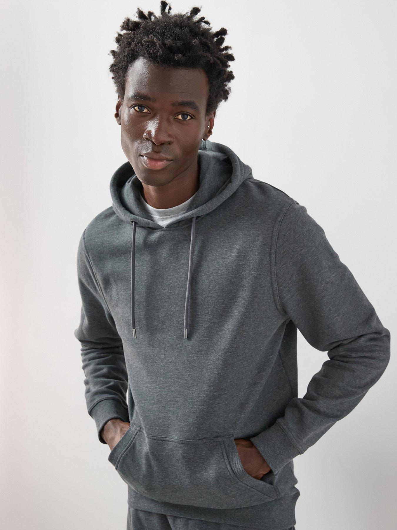 The Very Collection Cotton Blend Overhead Hoodie - Charcoal