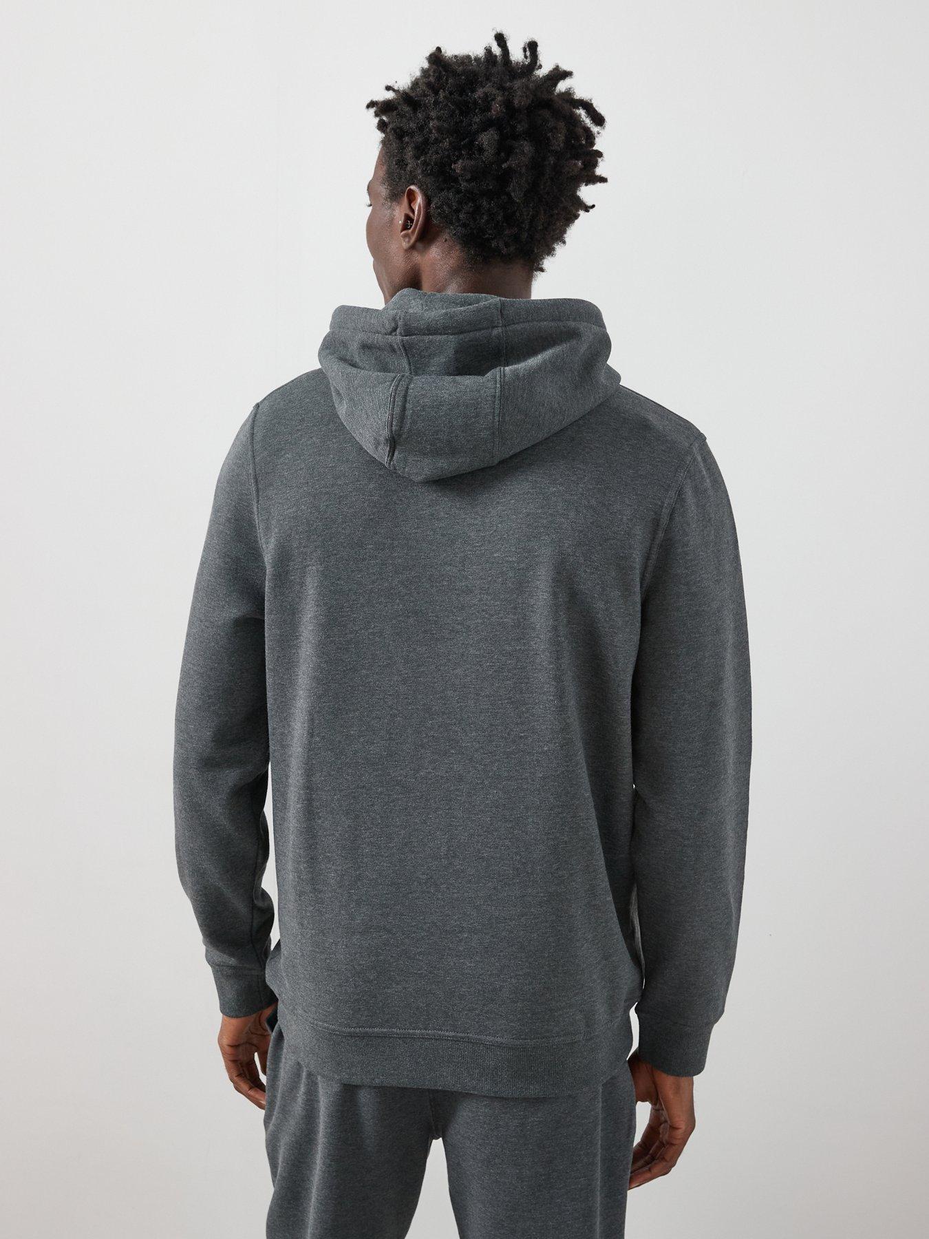 Image 2 of 6 of The Very Collection Mens Cotton Blend Overhead Hoodie - Charcoal