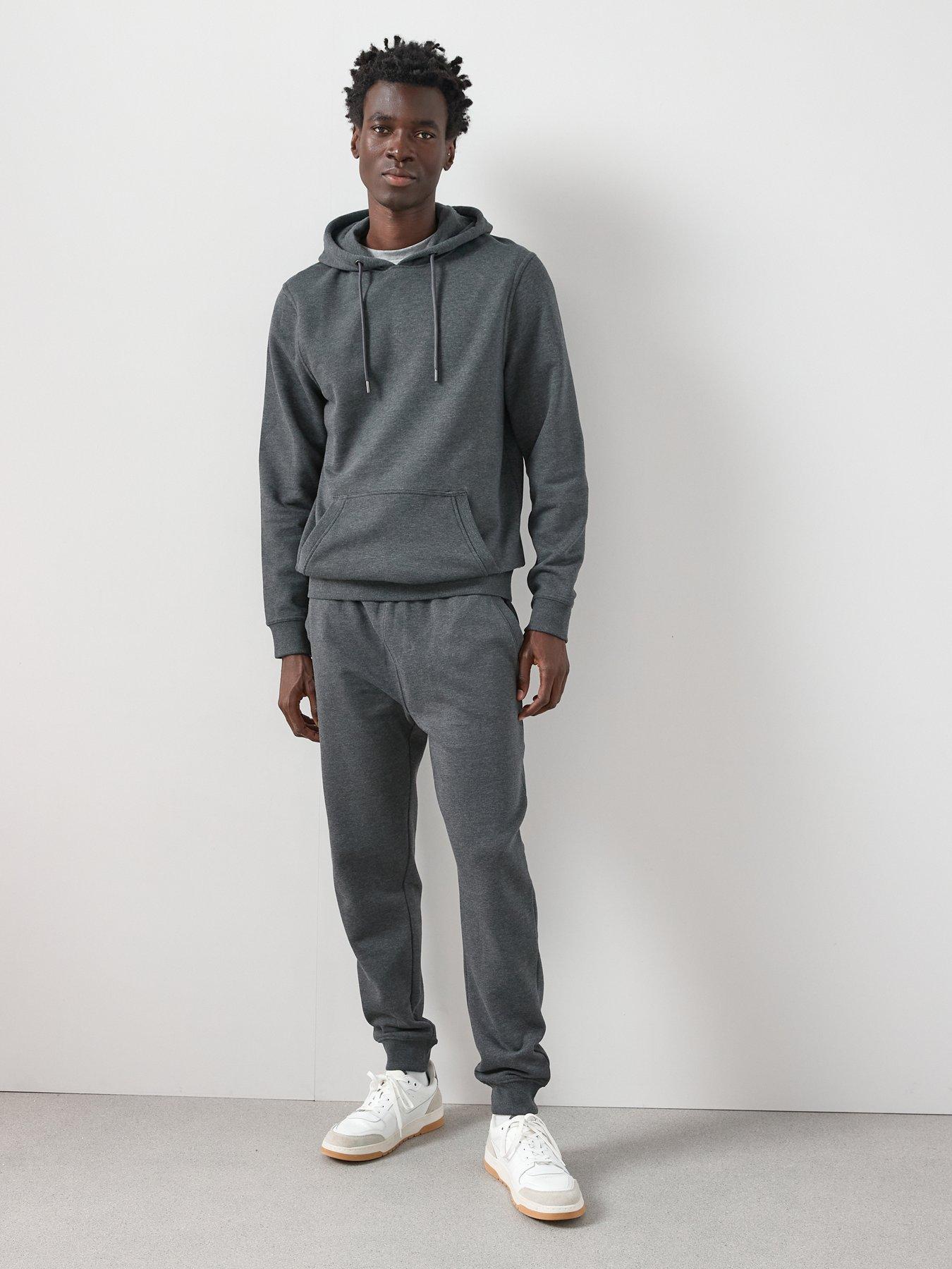 Image 3 of 6 of The Very Collection Mens Cotton Blend Overhead Hoodie - Charcoal