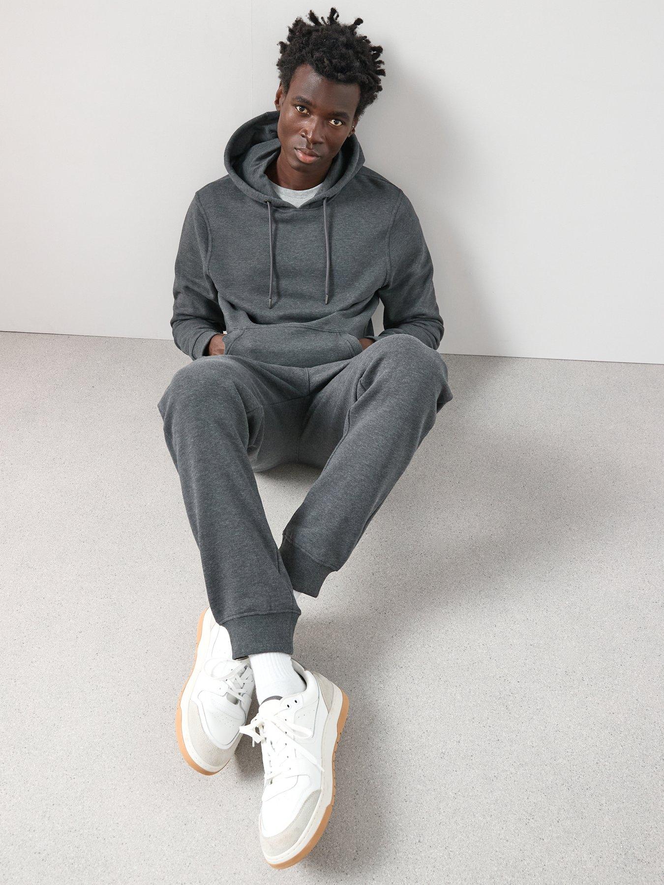 Image 6 of 6 of The Very Collection Mens Cotton Blend Overhead Hoodie - Charcoal