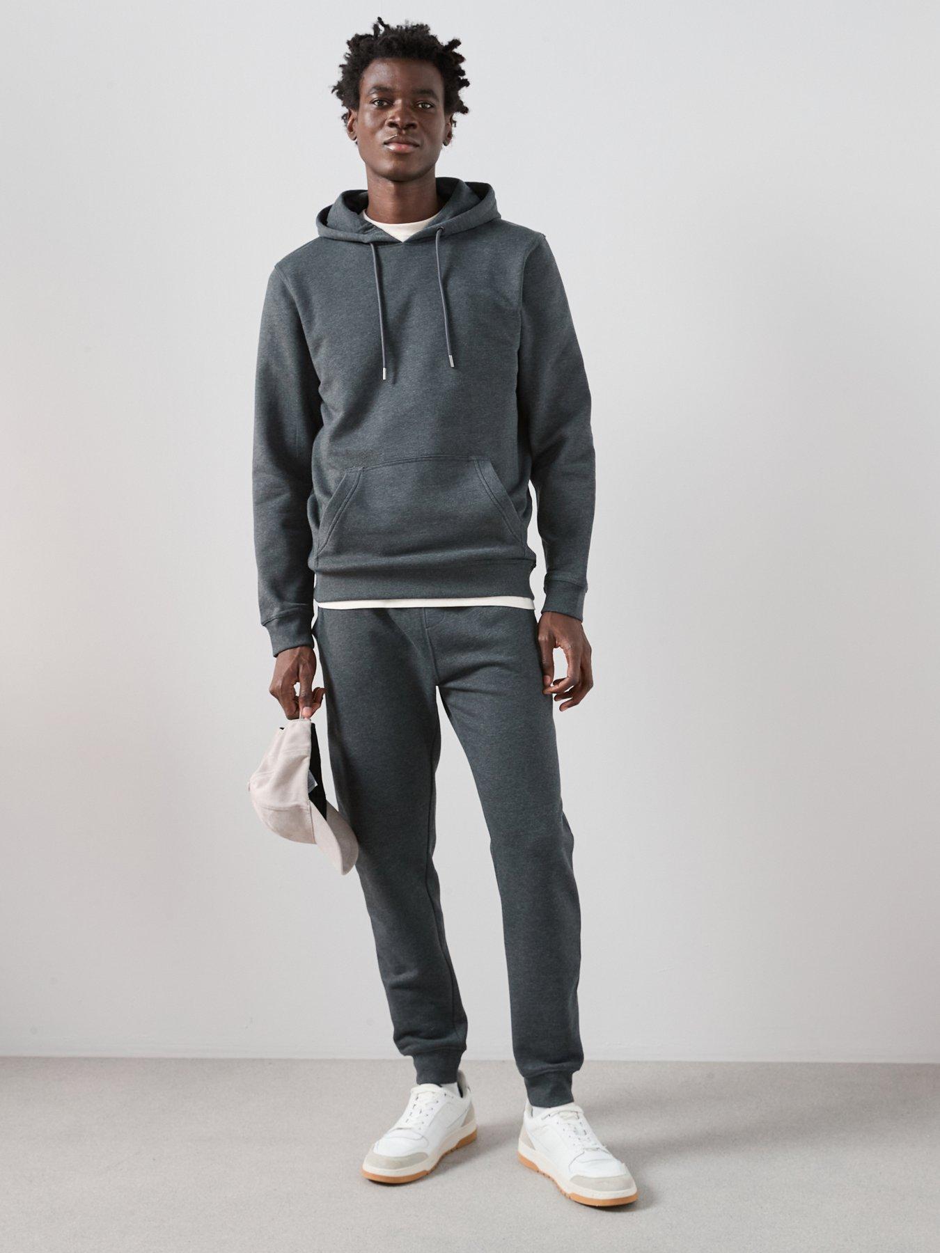 The Very Collection Cotton Blend Overhead Hoodie Tracksuit - Charcoal