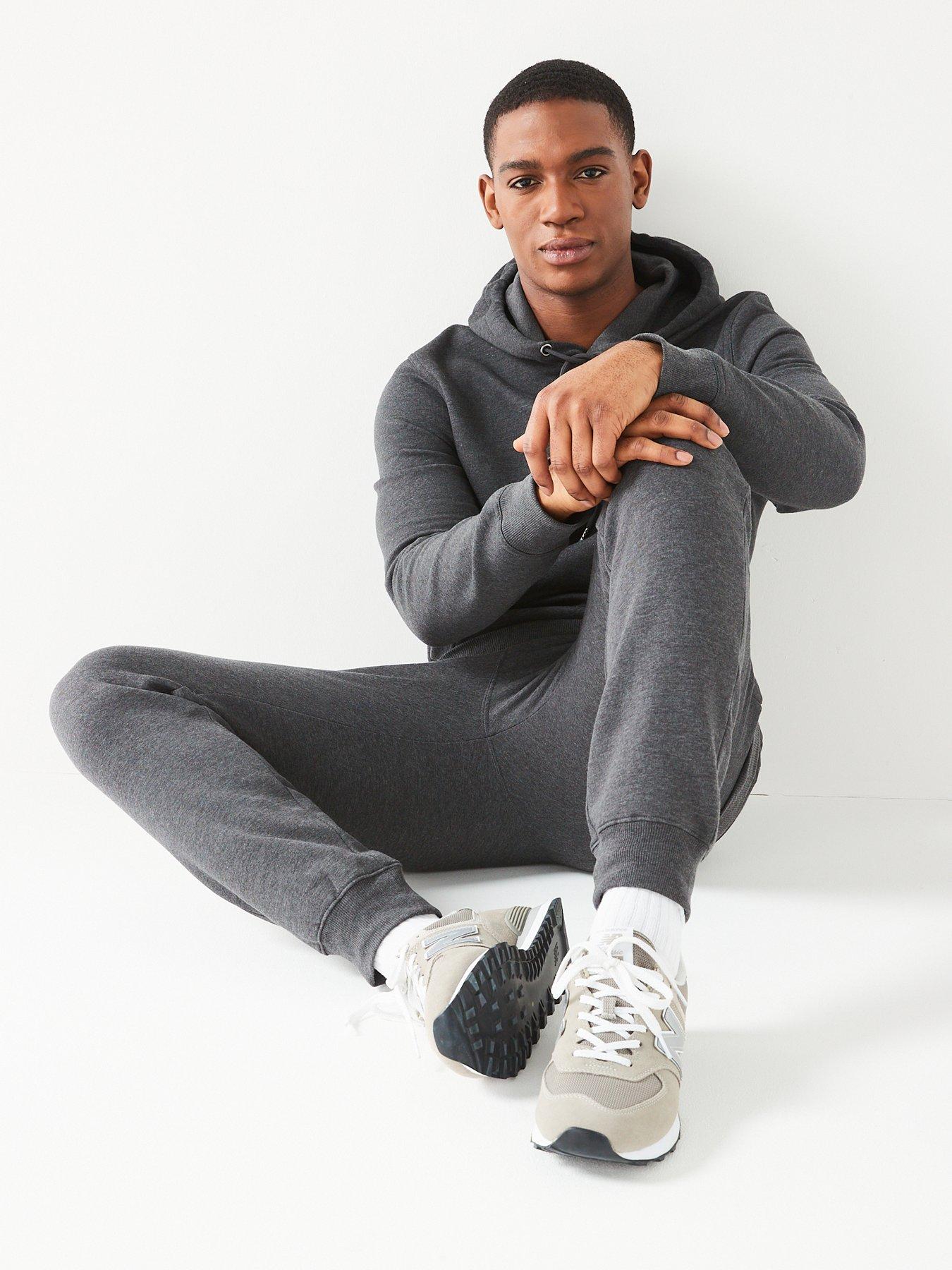  image of very-man-overhead-hoody-tracksuit-charcoal