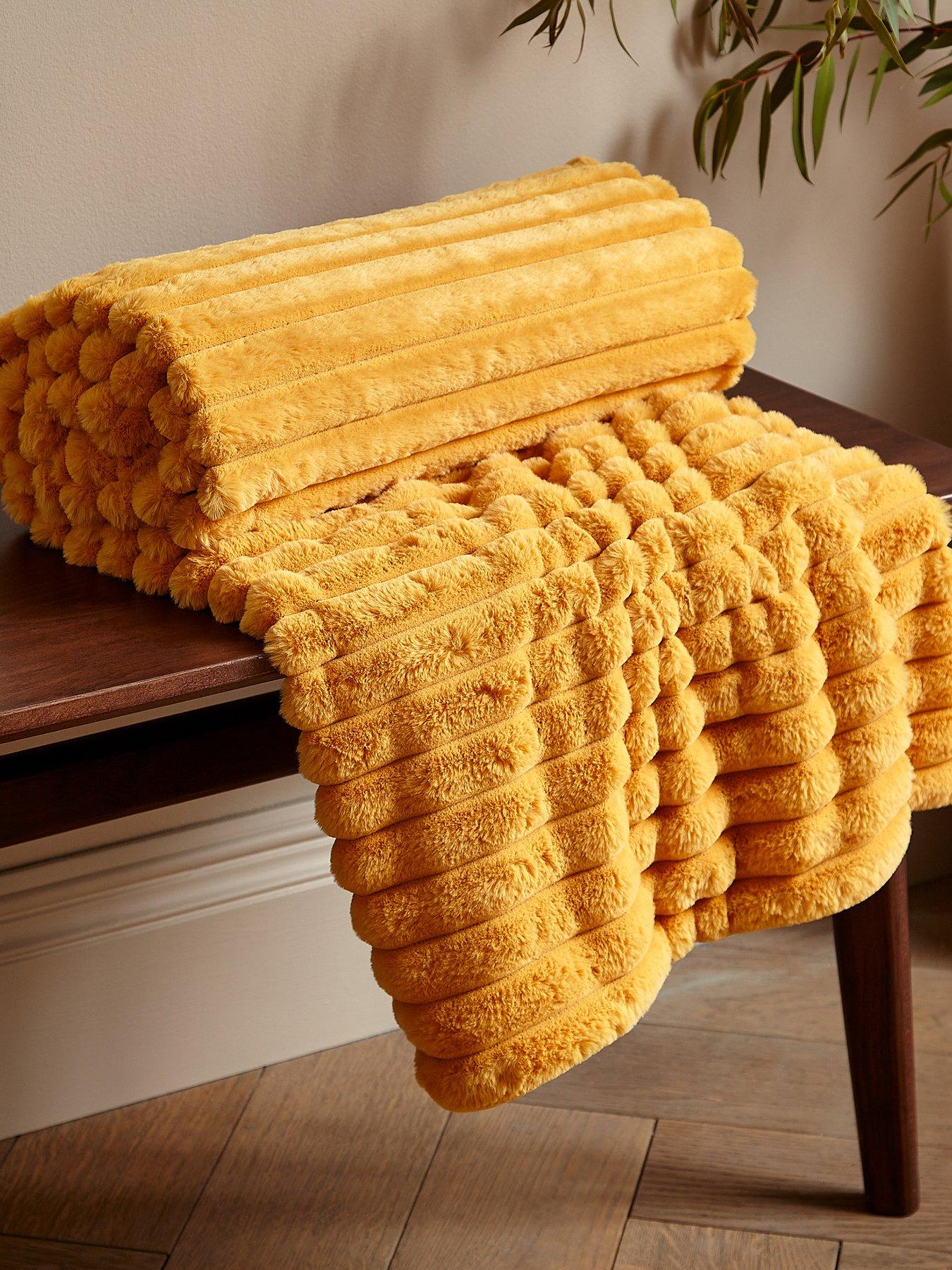 Catherine Lansfield Cosy Ribbed Throw Range