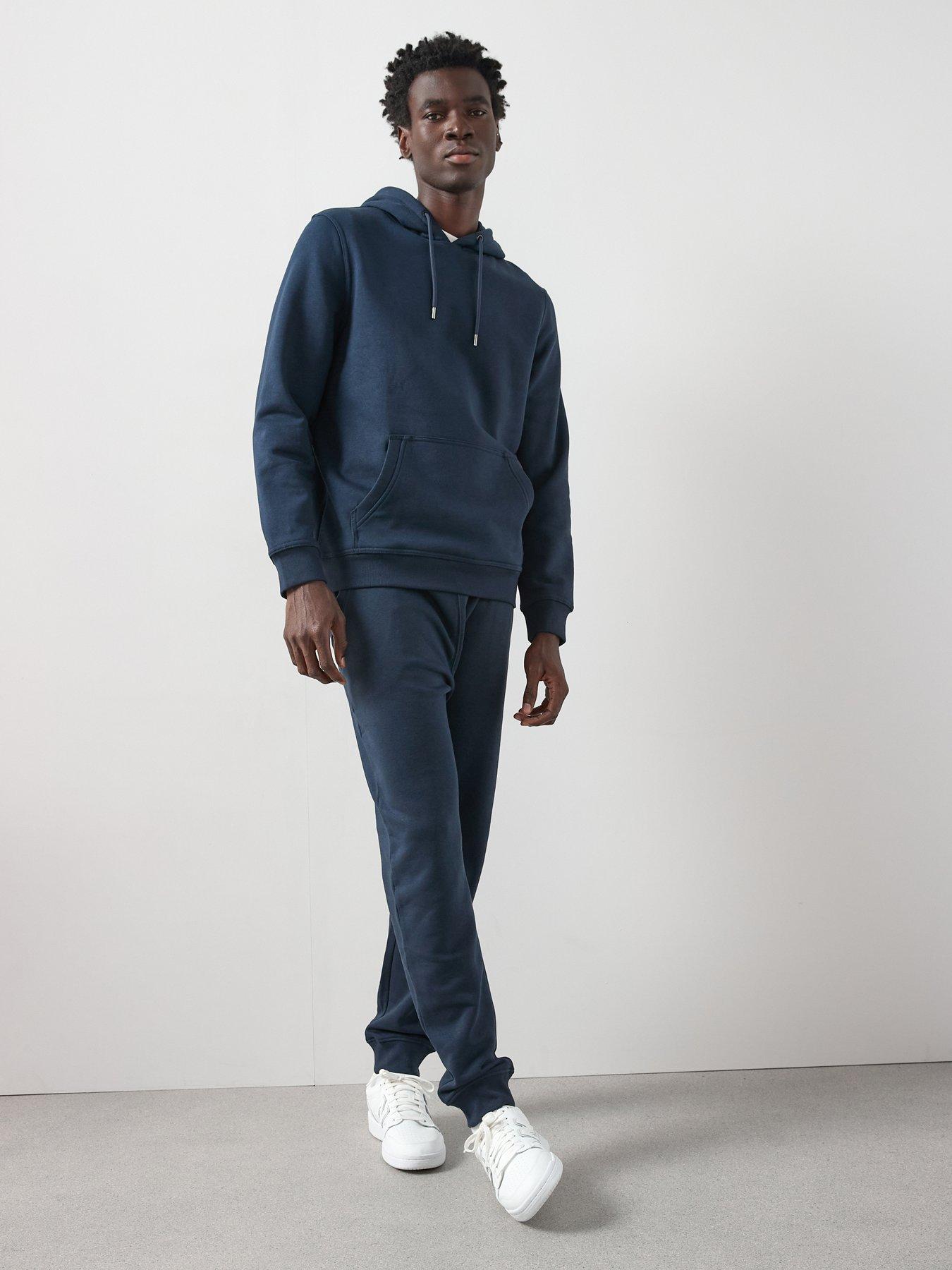 Image 1 of 6 of The Very Collection Cotton Blend Overhead Hoody Tracksuit - Navy