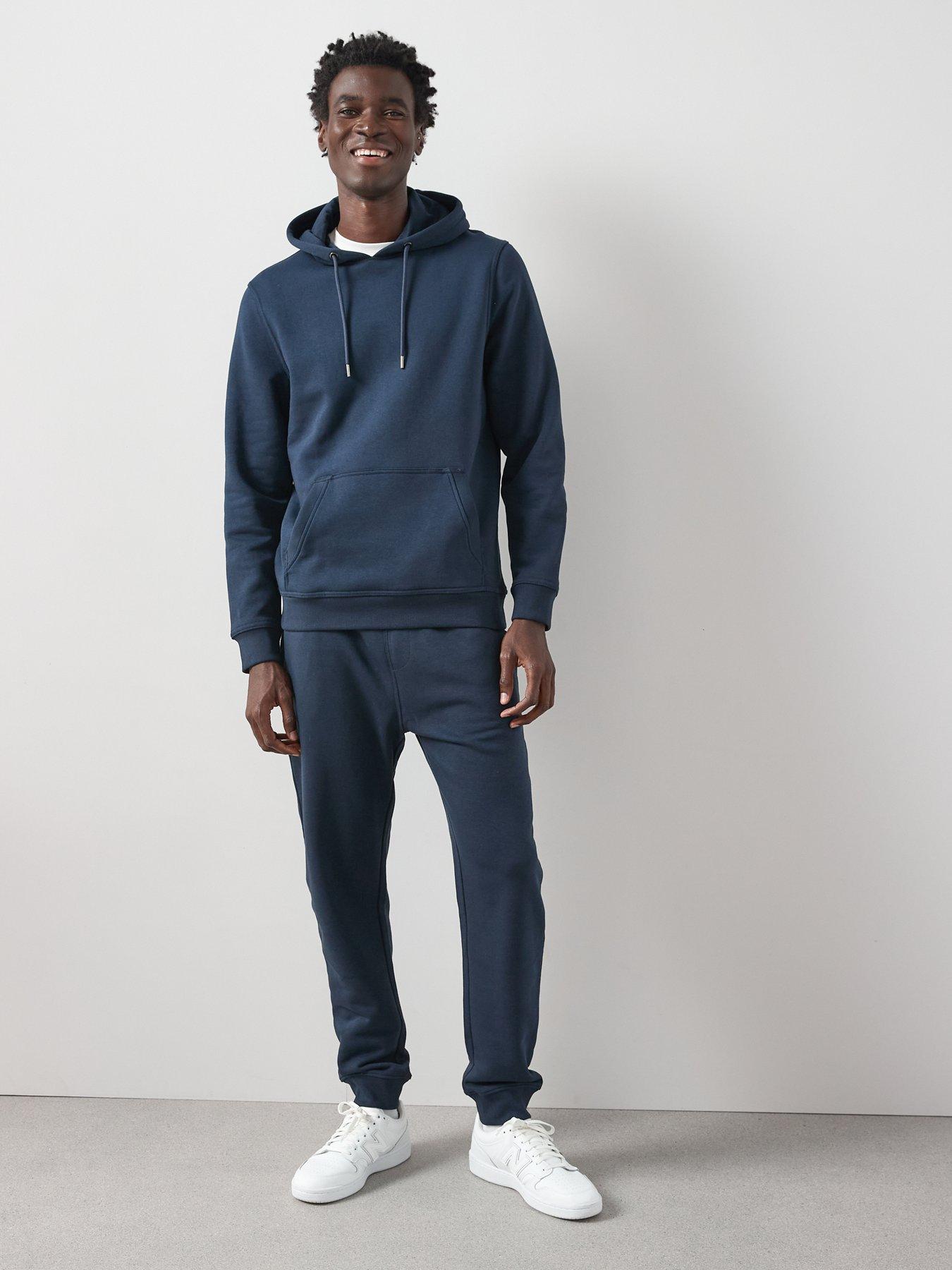 Image 3 of 6 of The Very Collection Cotton Blend Overhead Hoody Tracksuit - Navy