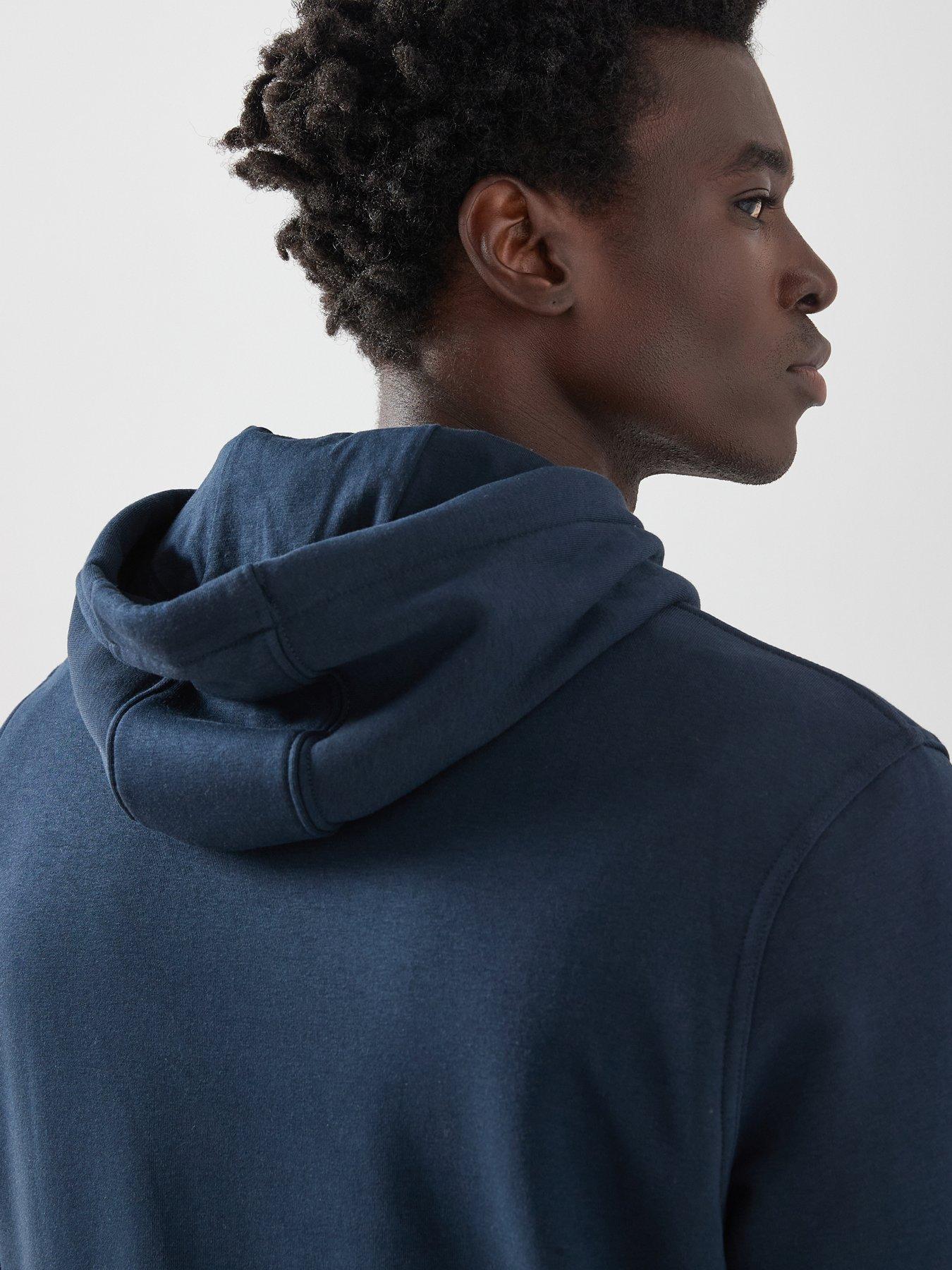 Image 4 of 6 of The Very Collection Cotton Blend Overhead Hoody Tracksuit - Navy