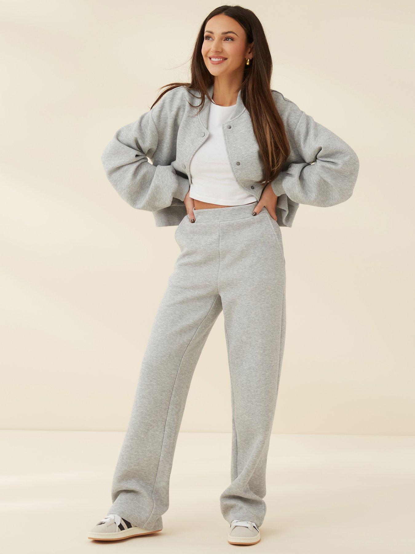 Premium Tracksuit Joggers Grey Marl