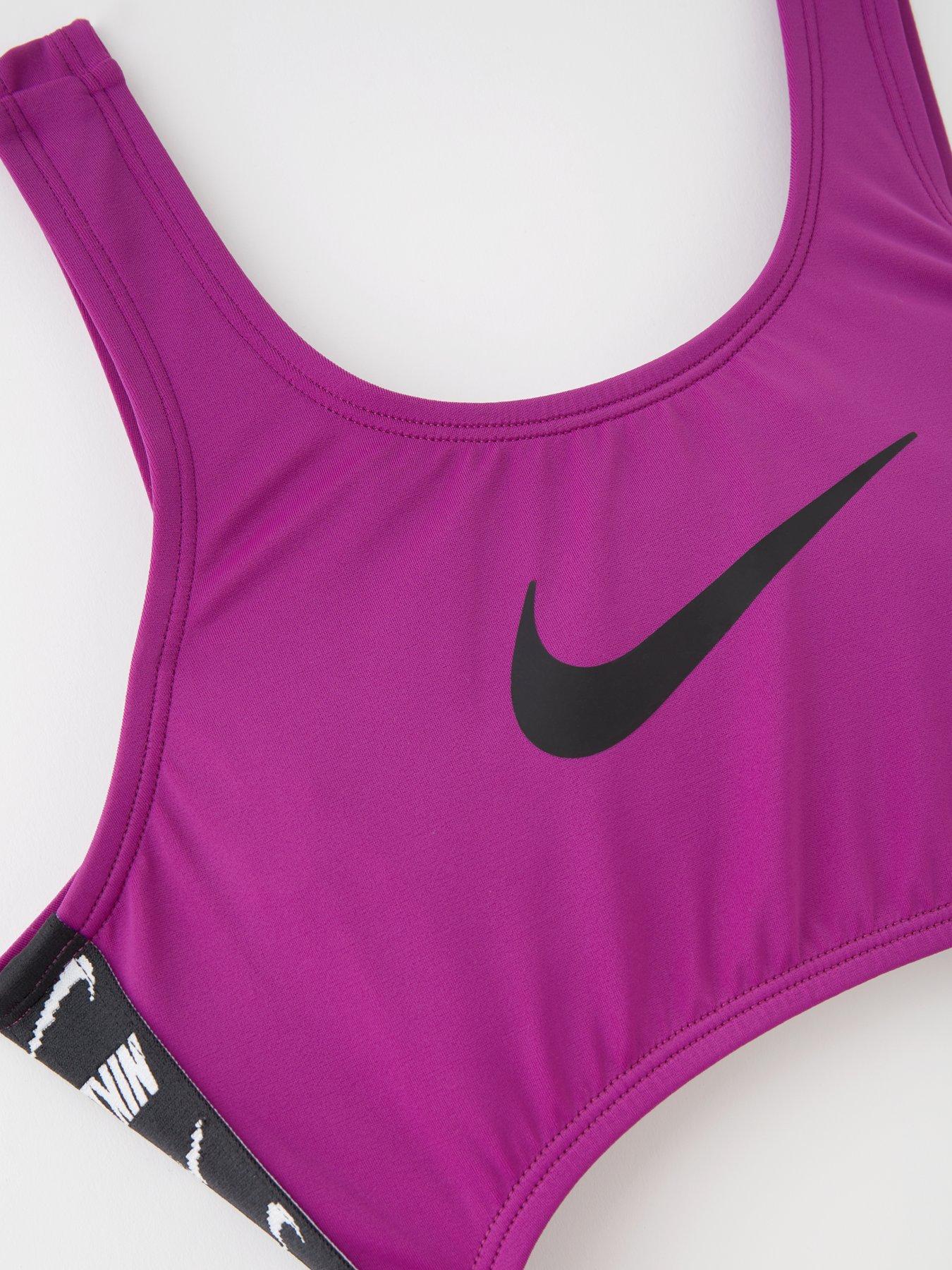 Women's Logo Tape Crossback Midkini Top, Nike