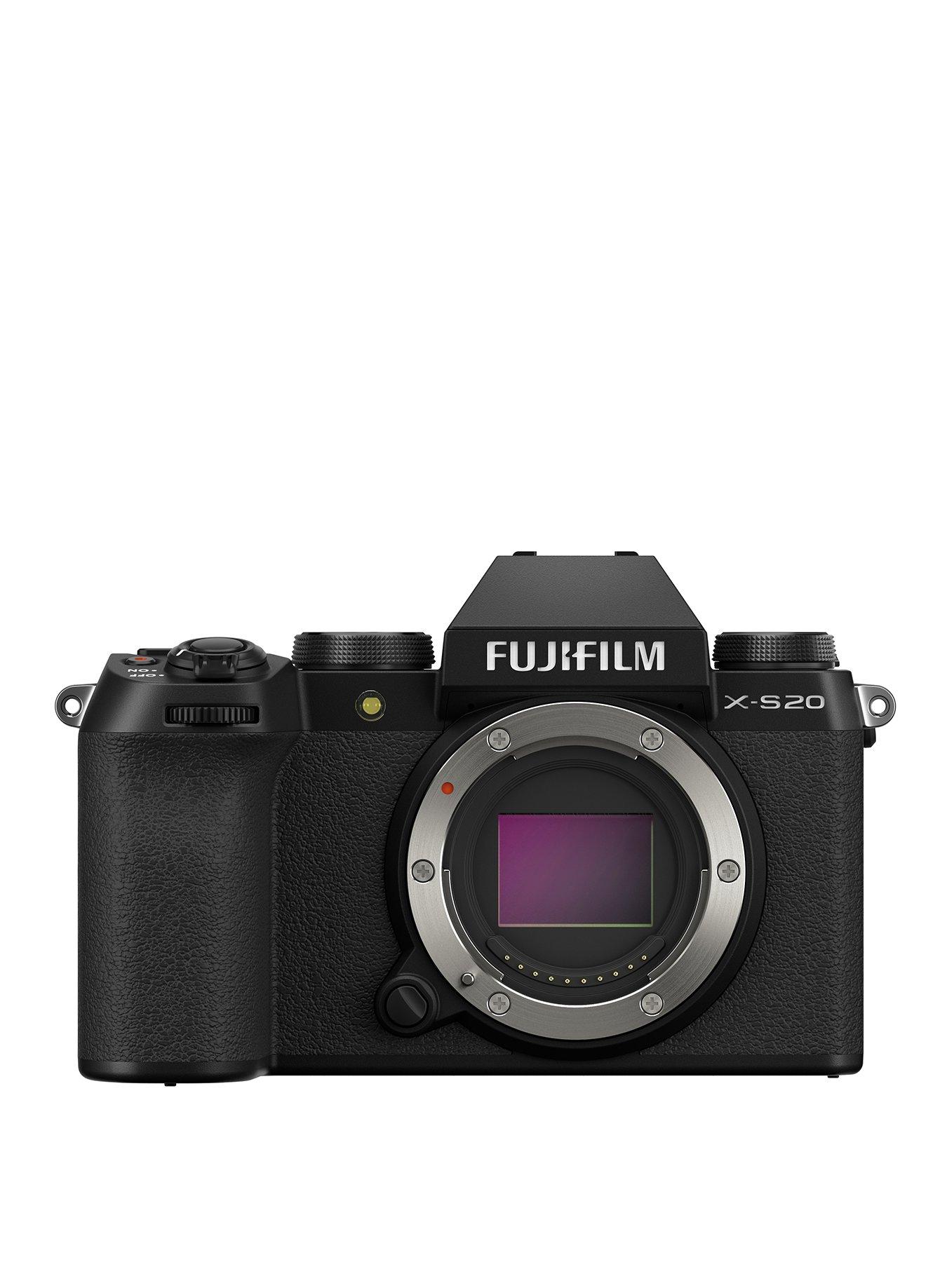  image of fujifilm-x-s20-mirrorless-digital-camera-black-camera-sandisk-64gb-sd-card-system-bag