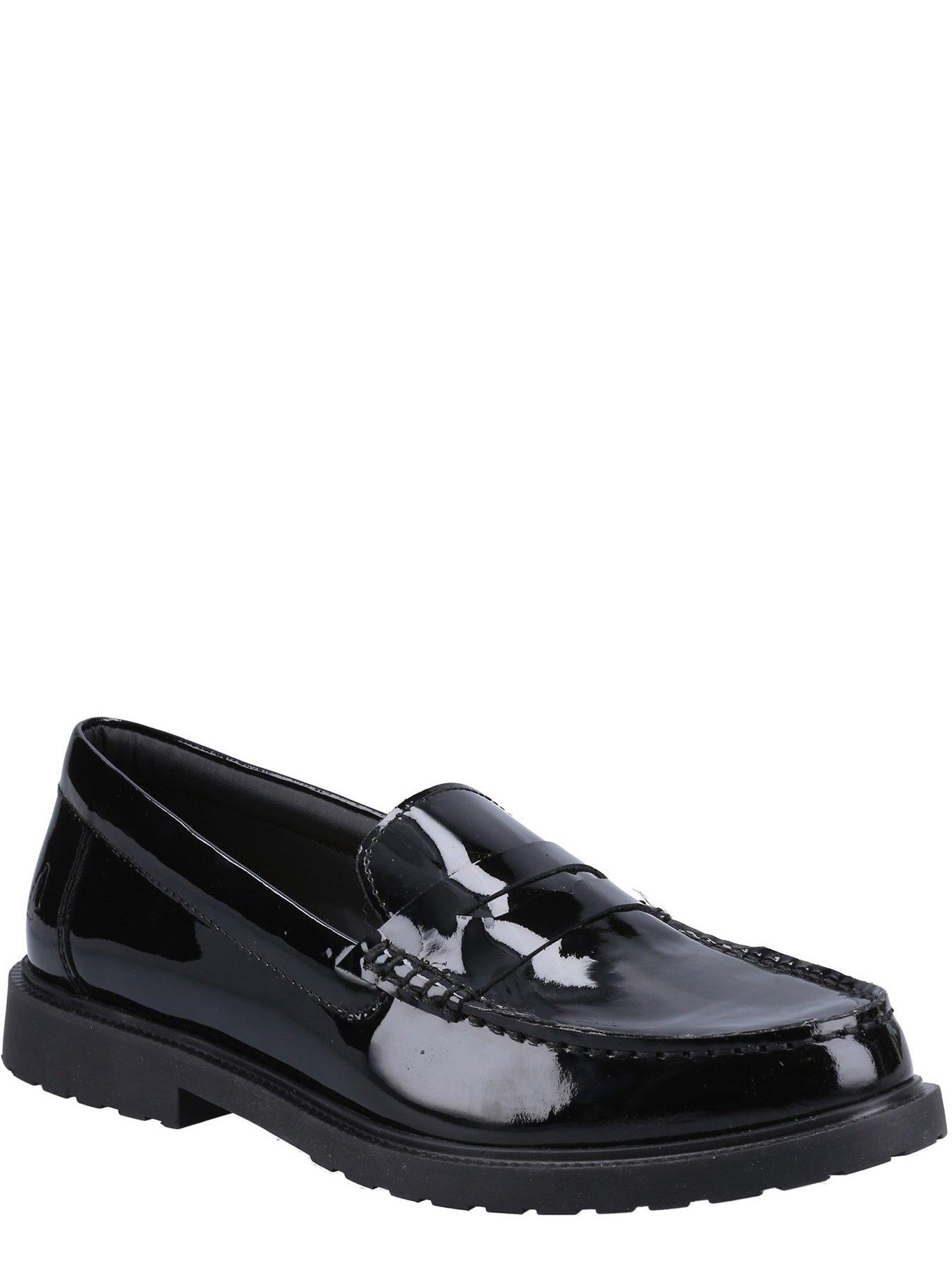  image of hush-puppies-verity-patent-slip-on-loafer-black