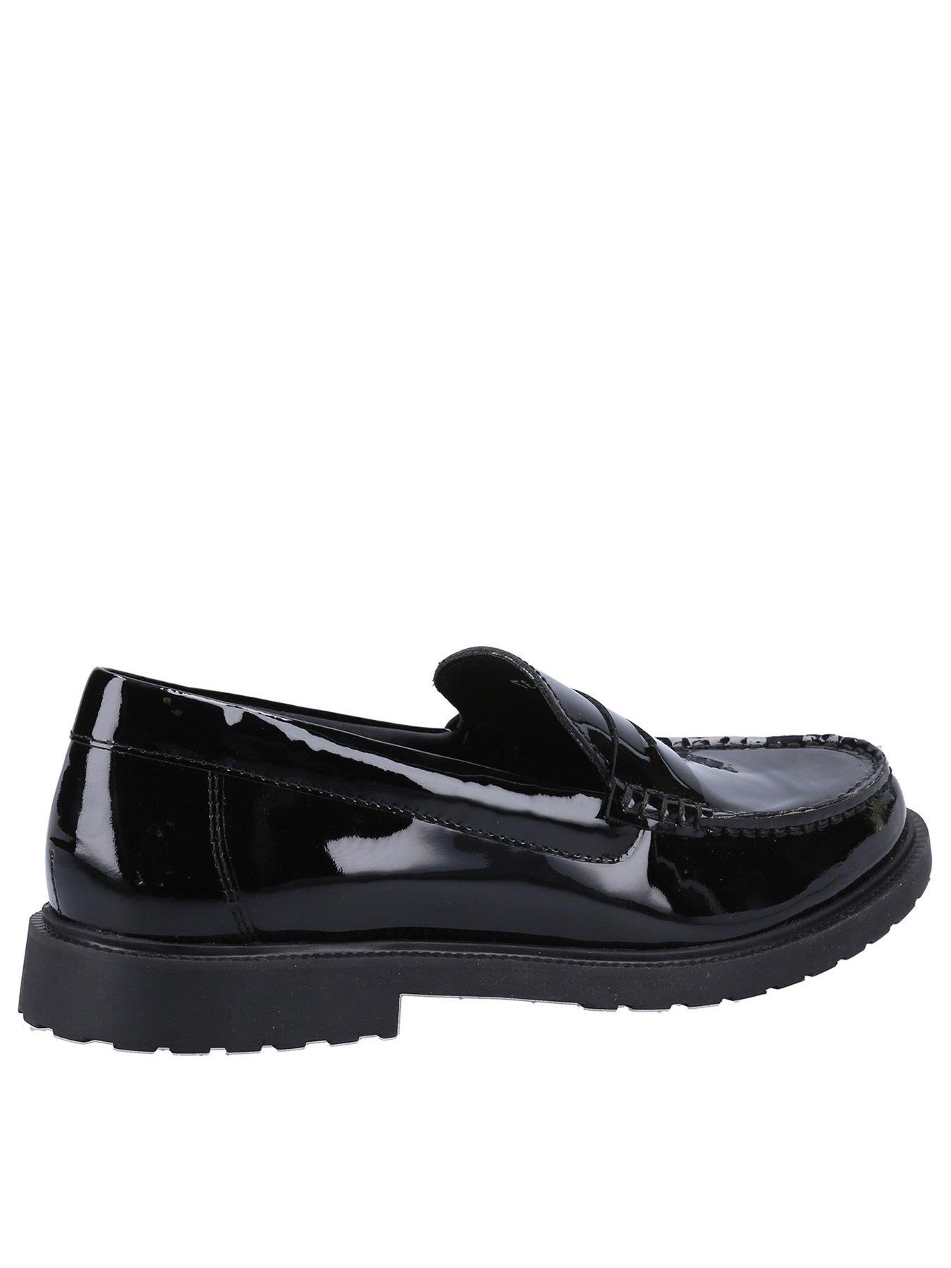  image of hush-puppies-verity-patent-slip-on-loafer-black