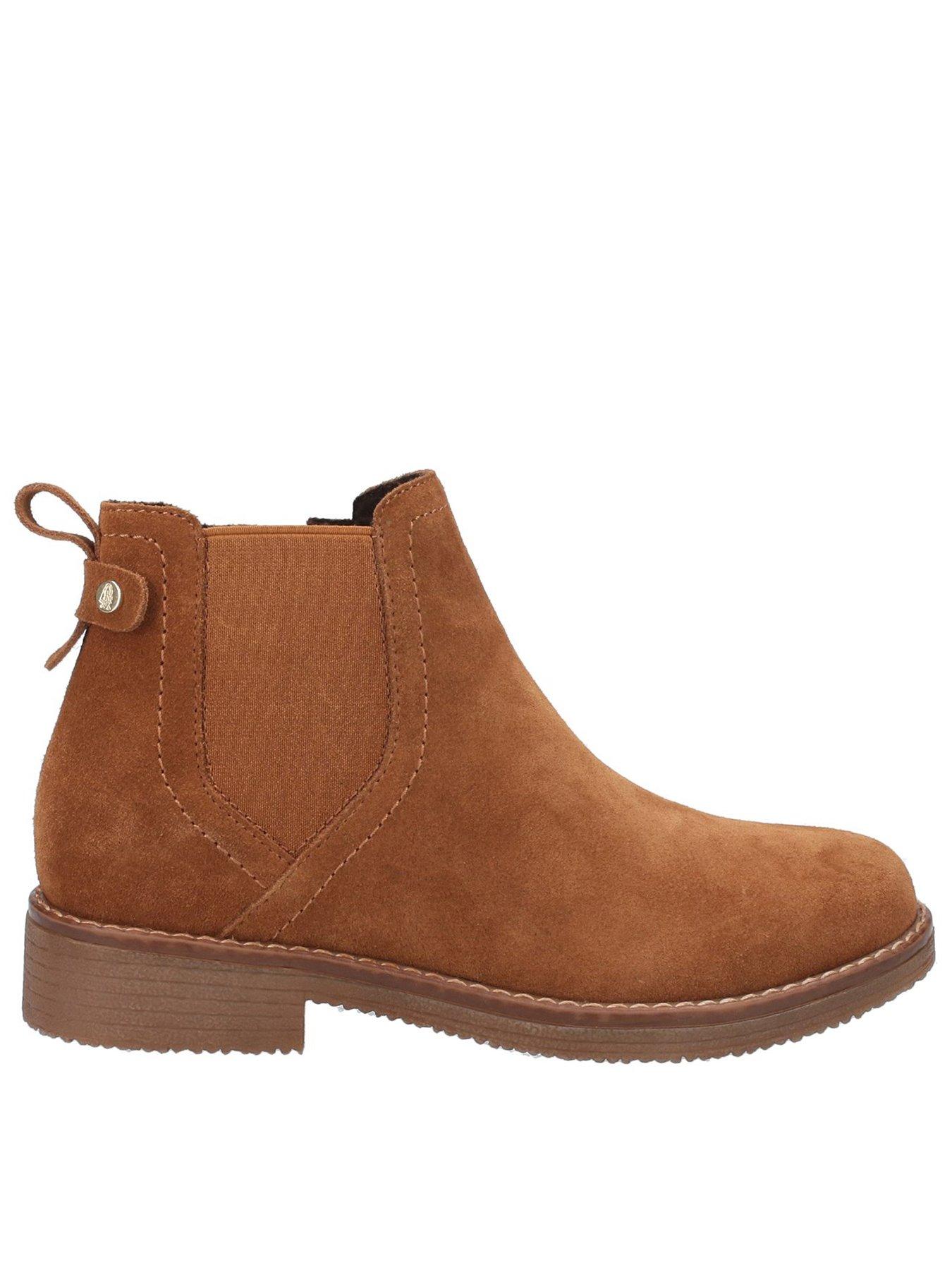 Image 1 of 4 of Hush Puppies Wide Fitting Maddy Ankle Boot - Tan
