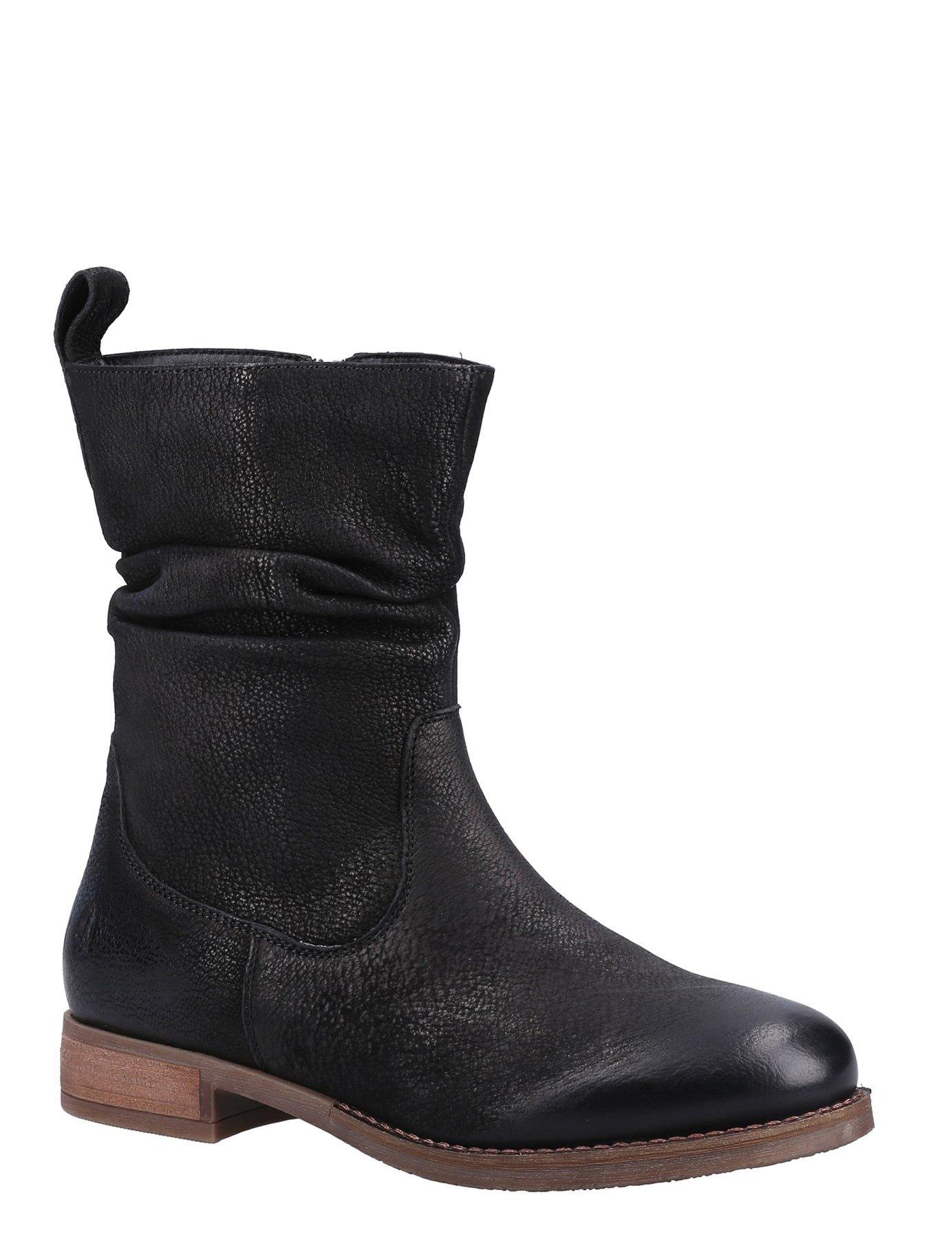 Hush Puppies Emilia Ruched Ankle Boot Black