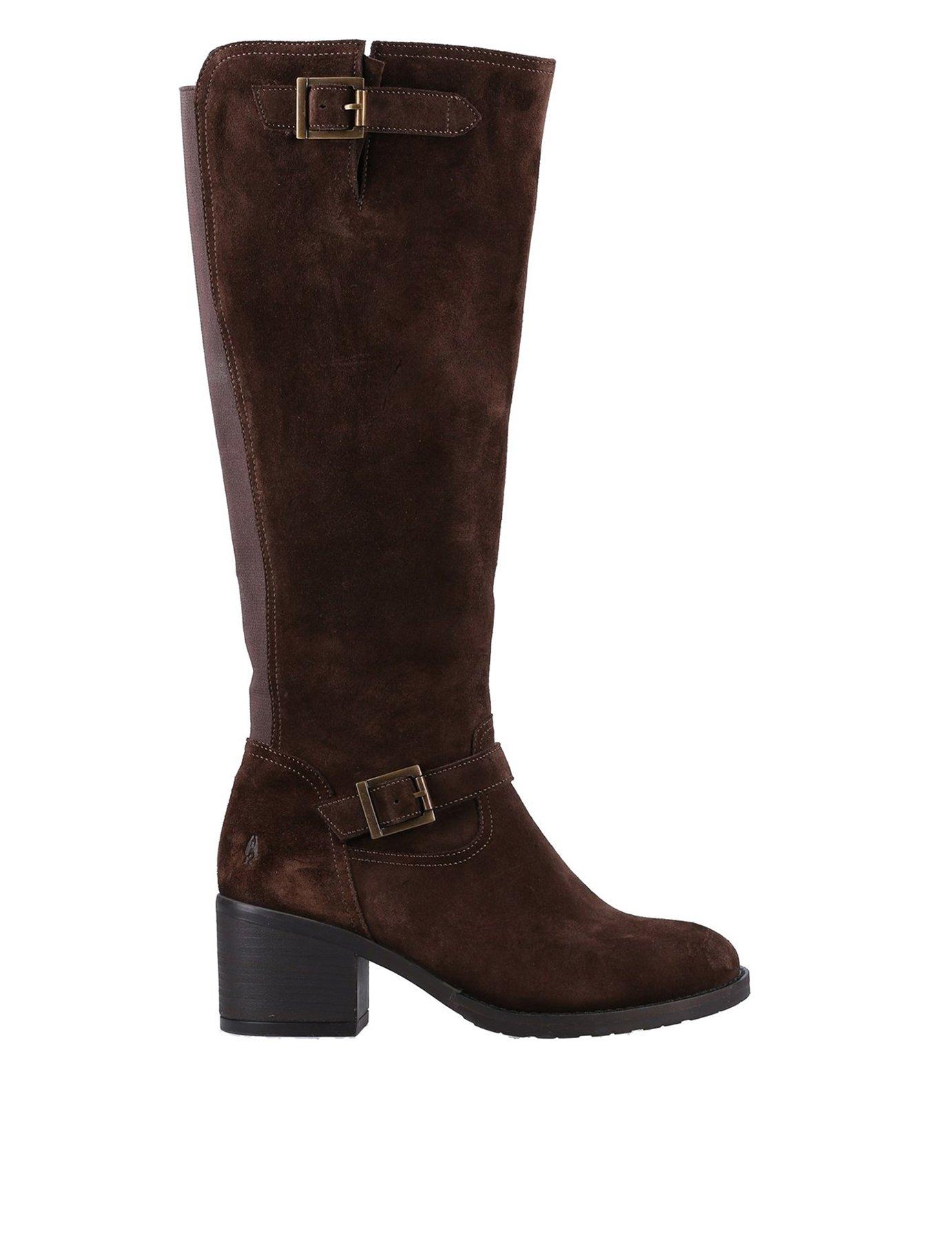 Image 1 of 5 of Hush Puppies Heidi Buckle Knee Boot - Brown