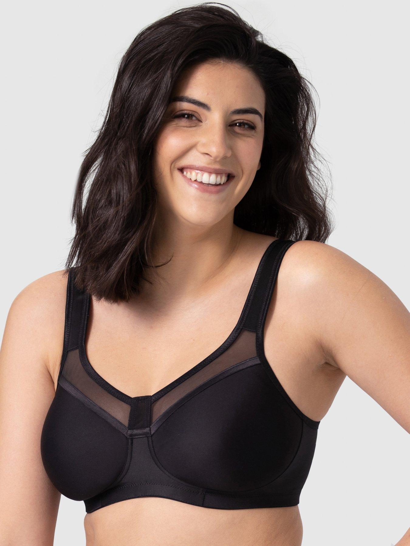 Buy OOLA LINGERIE Lace & Logo Non Wired Soft Bra 42D