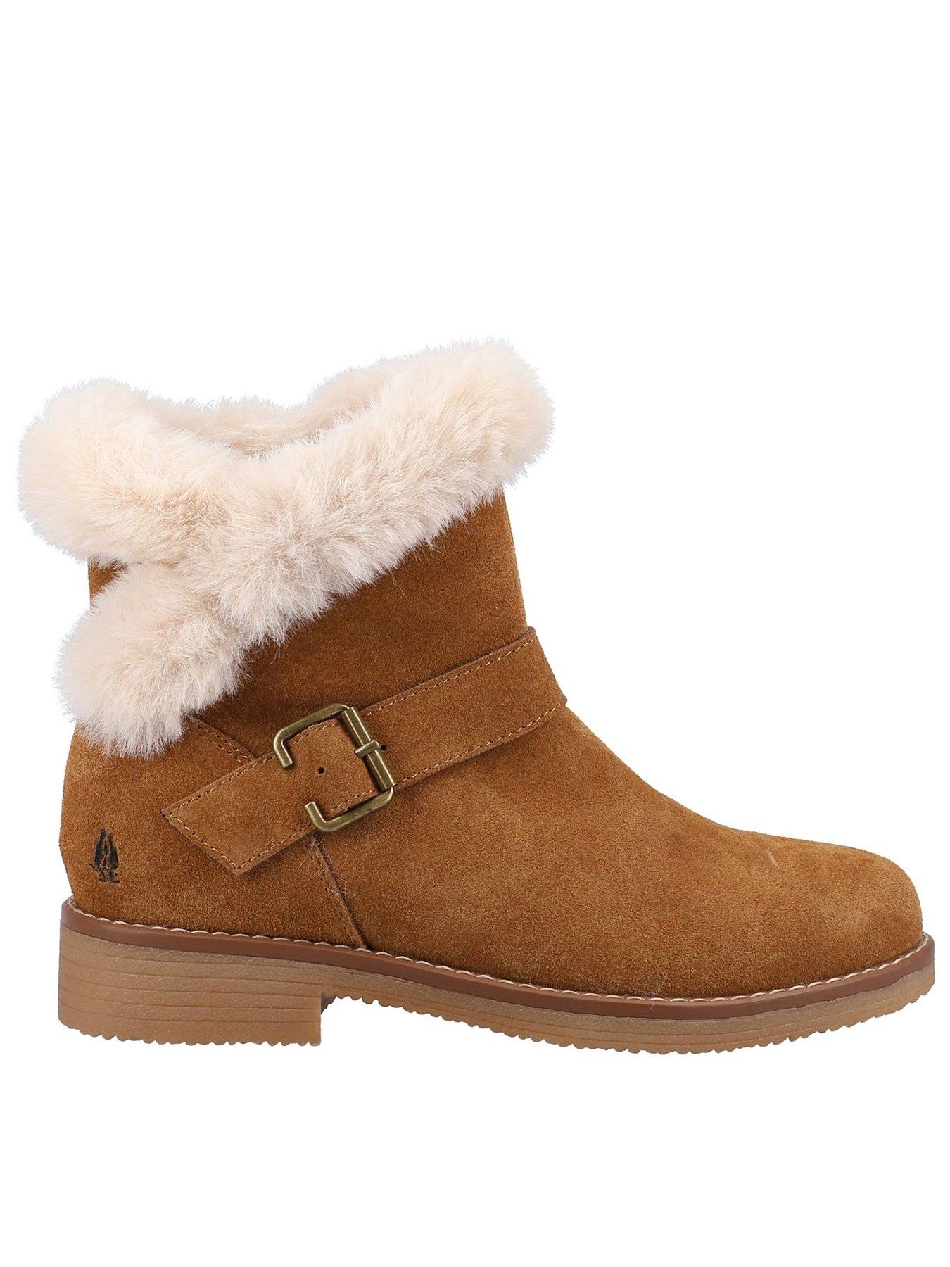 Hush Puppies Hannah Faux Shearling Ankle Boot - Tan