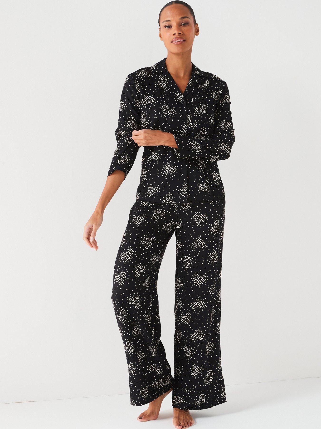 Black, Pyjama Sets, Pyjamas, Nightwear & loungewear, Women