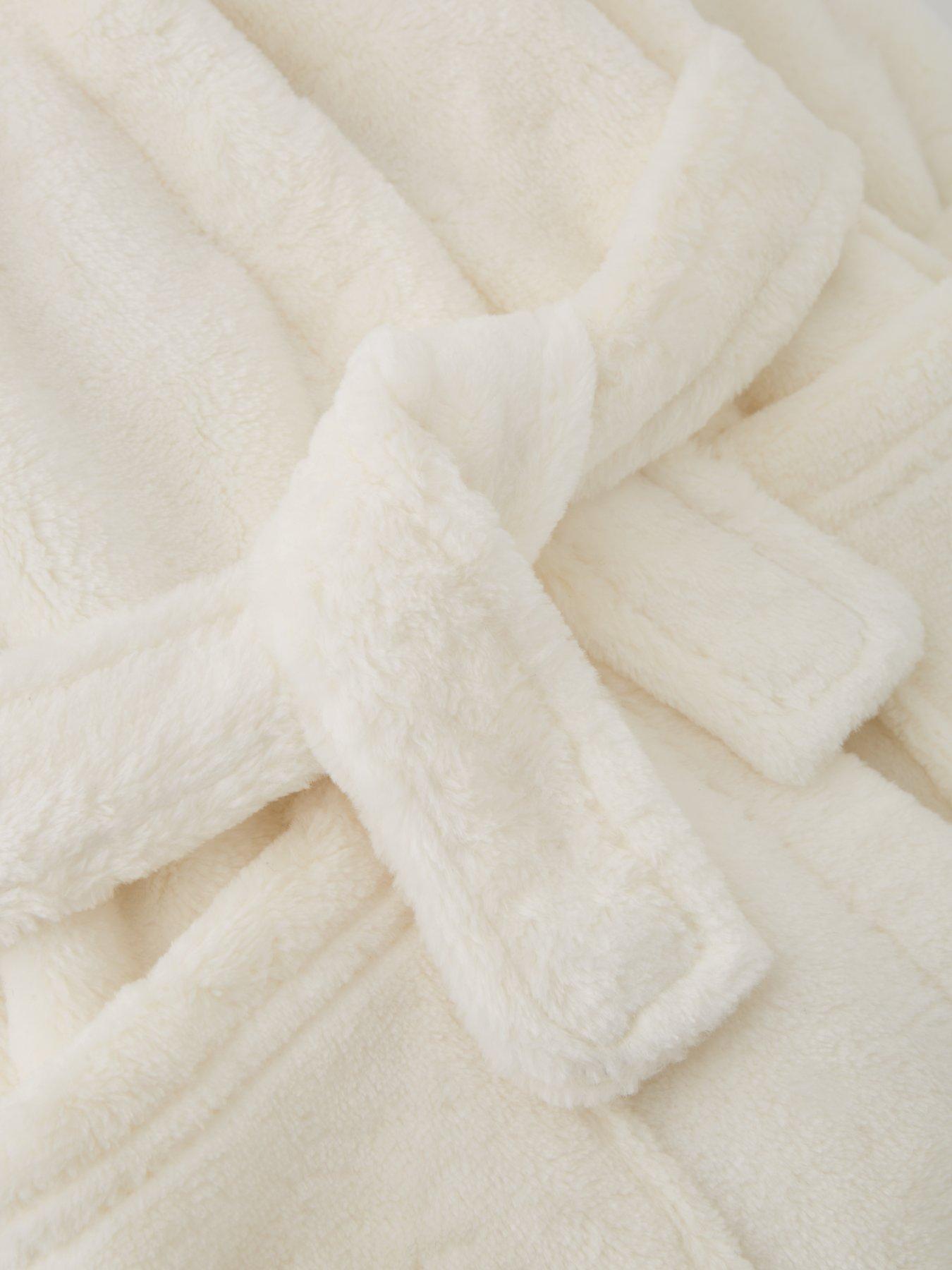  image of mini-v-by-very-unisex-l-lux-fleece-robe-with-ears-cream