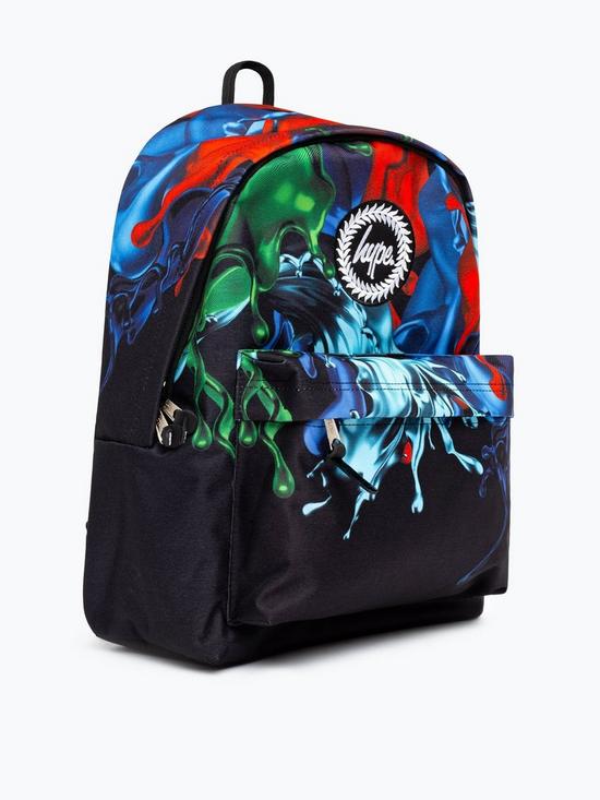 stillFront image of hype-black-liquid-drips-backpack