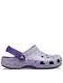  image of crocs-kids-classic-clog-glitter-sandal-purple
