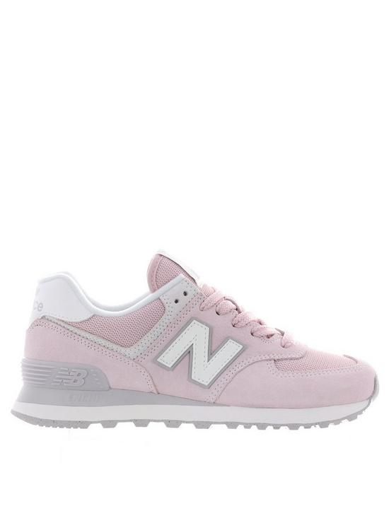 front image of new-balance-574-trainers-pink