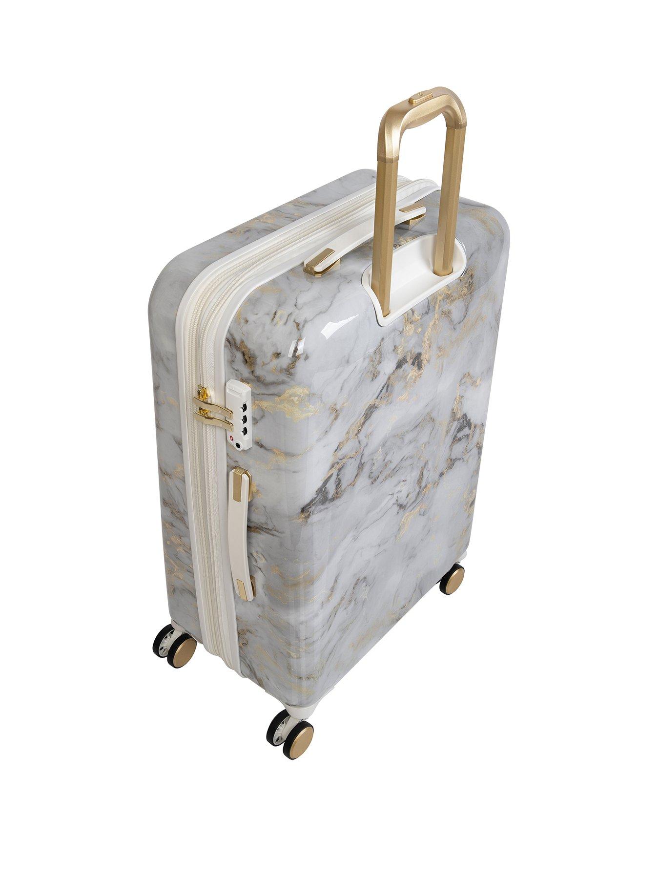 Grey cheap marble suitcase