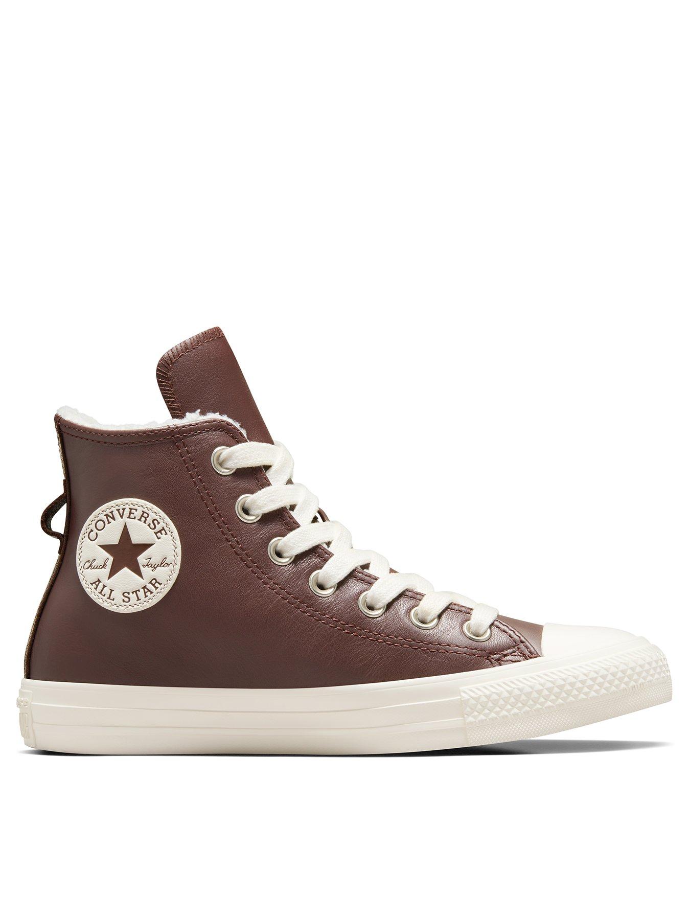 Leather deals converse sale