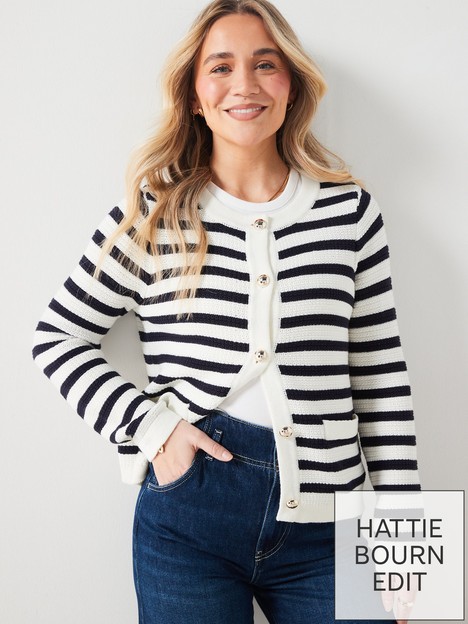 v-by-very-x-hattie-bournnbspcrew-neck-stripe-knitted-cardigan-navywhite