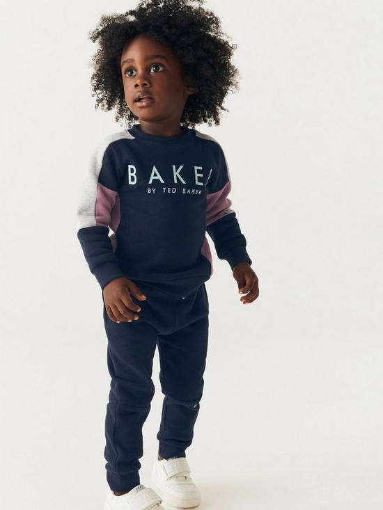 front image of ted-baker-baker-by-ted-baker-toddler-boys-colourblock-sweat-set